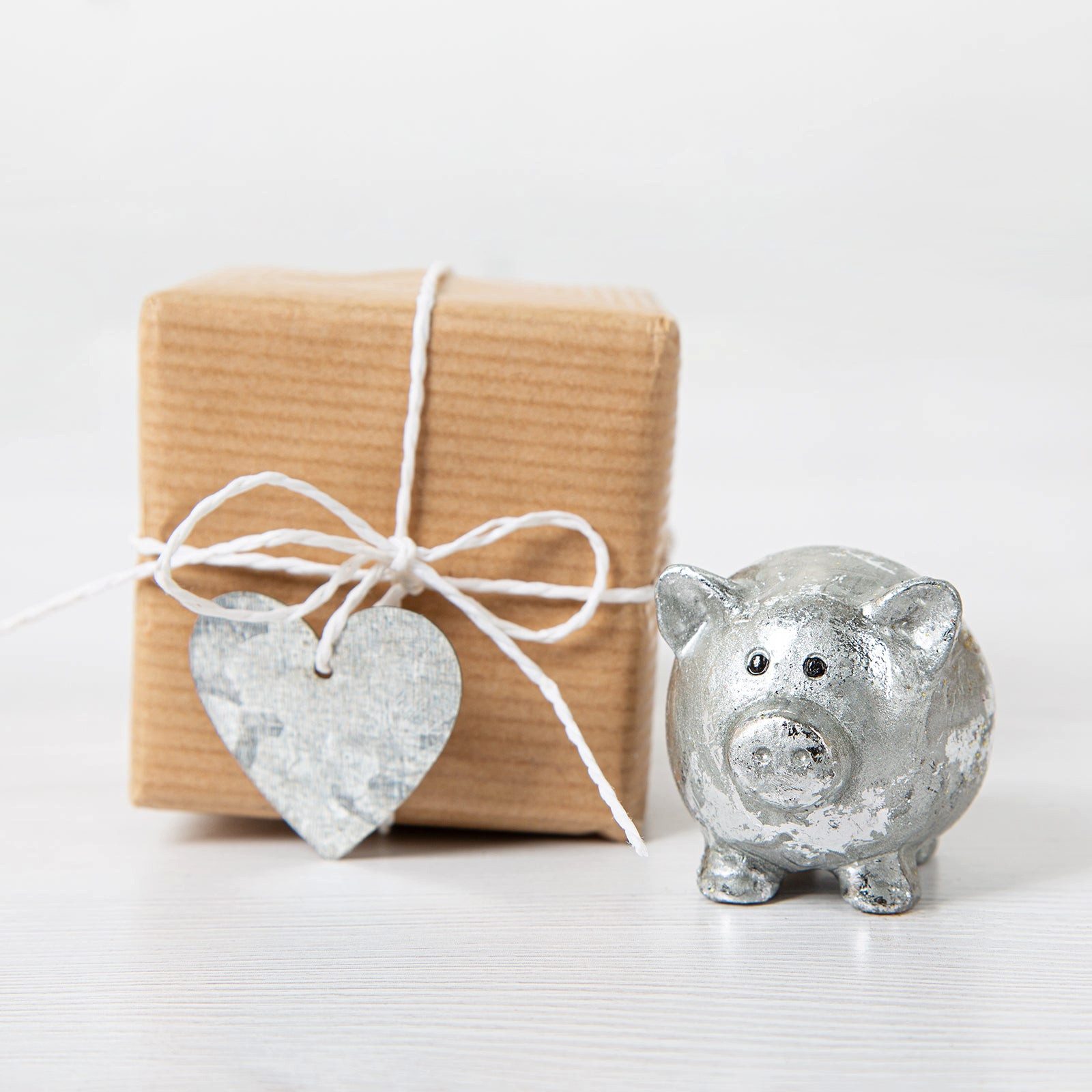 Logbuch-Verlag Dekofigur 4 Glücksschweine Silber Gold Glücksbringer 2024 Si günstig online kaufen