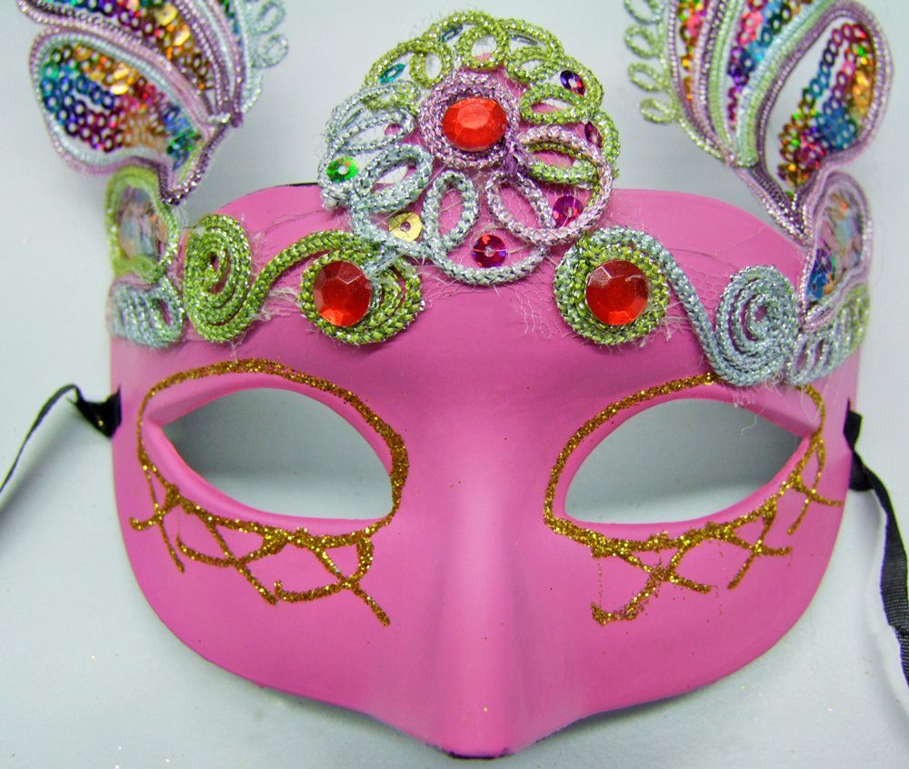 Das Kostümland Verkleidungsmaske Augenmaske Florenz mit bunten Pailletten P günstig online kaufen