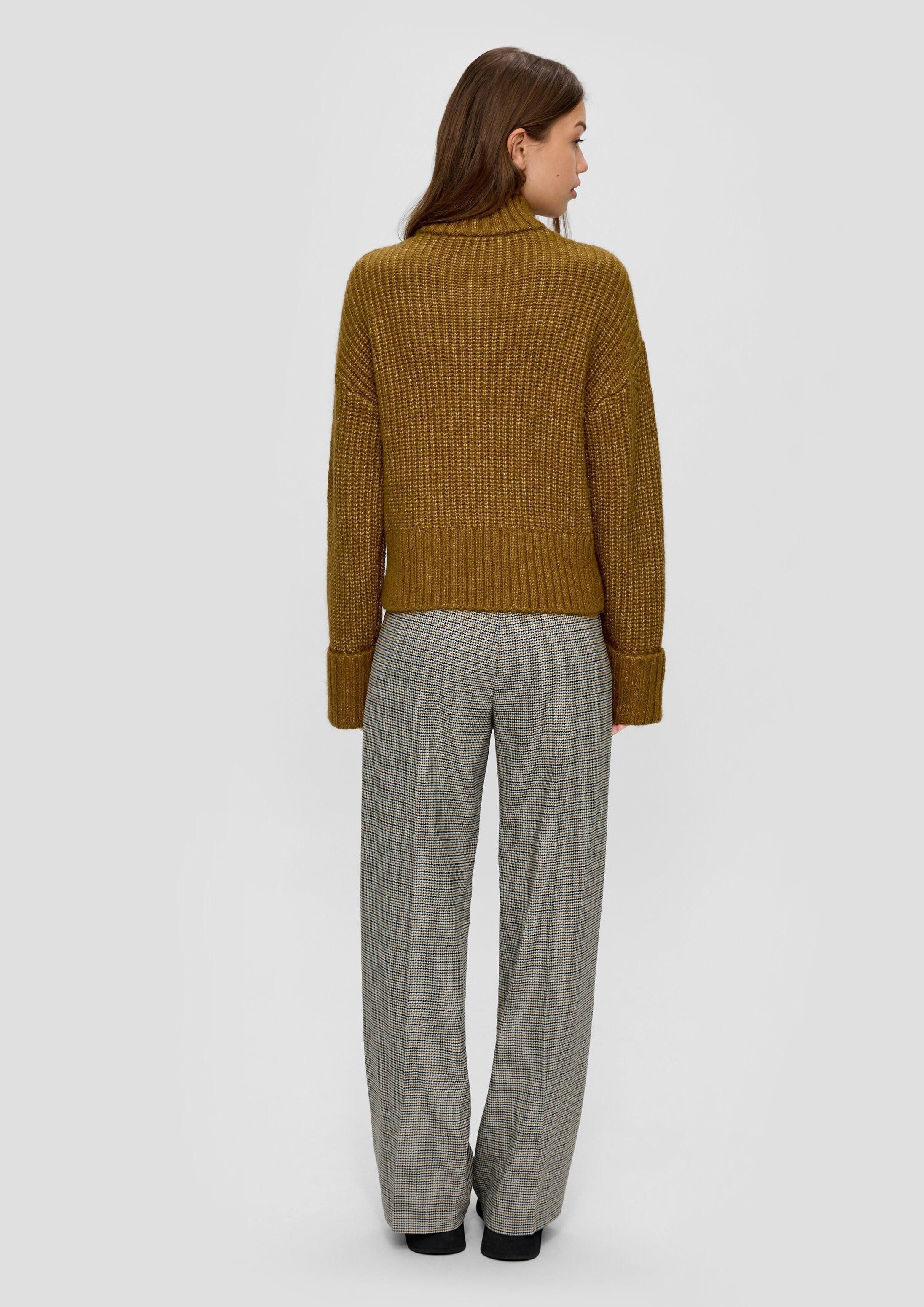 QS Longpullover Strickpullover Strickpullover mit Rollkragen