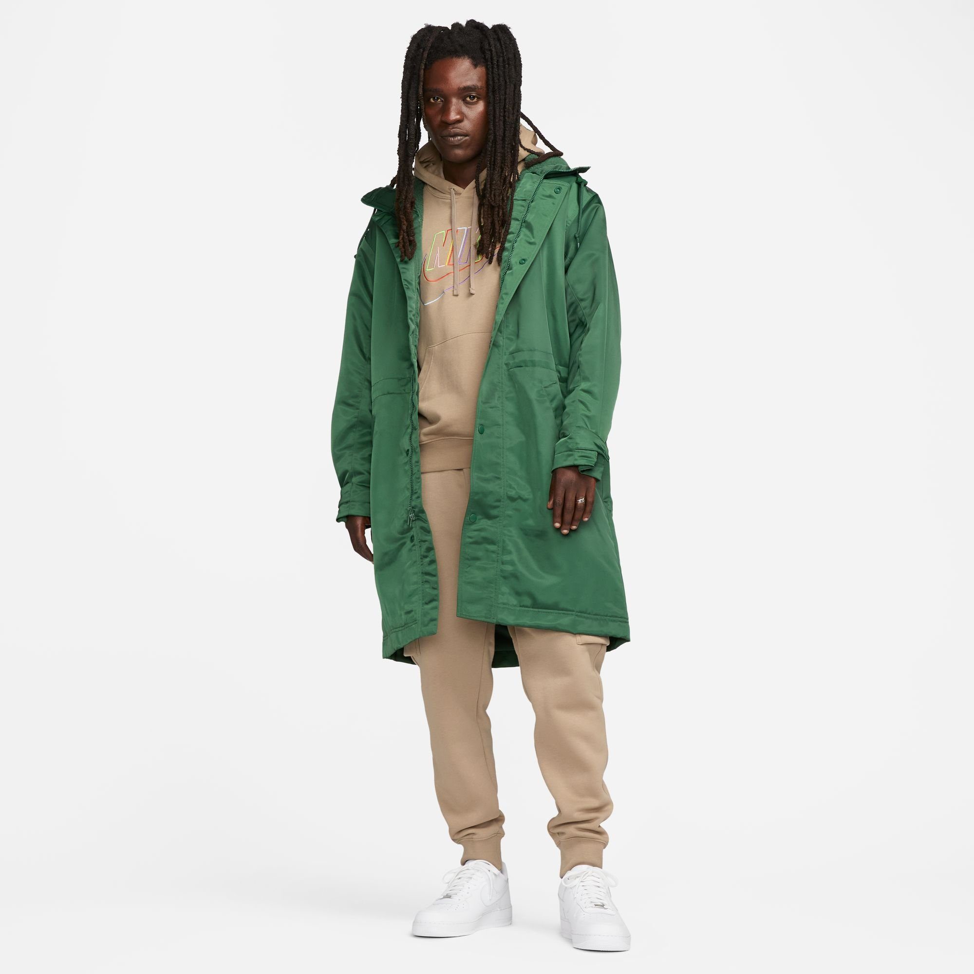 Nike Sportswear Outdoorjacke FIR/WHITE MEN'S PARKA STADIUM CLUB