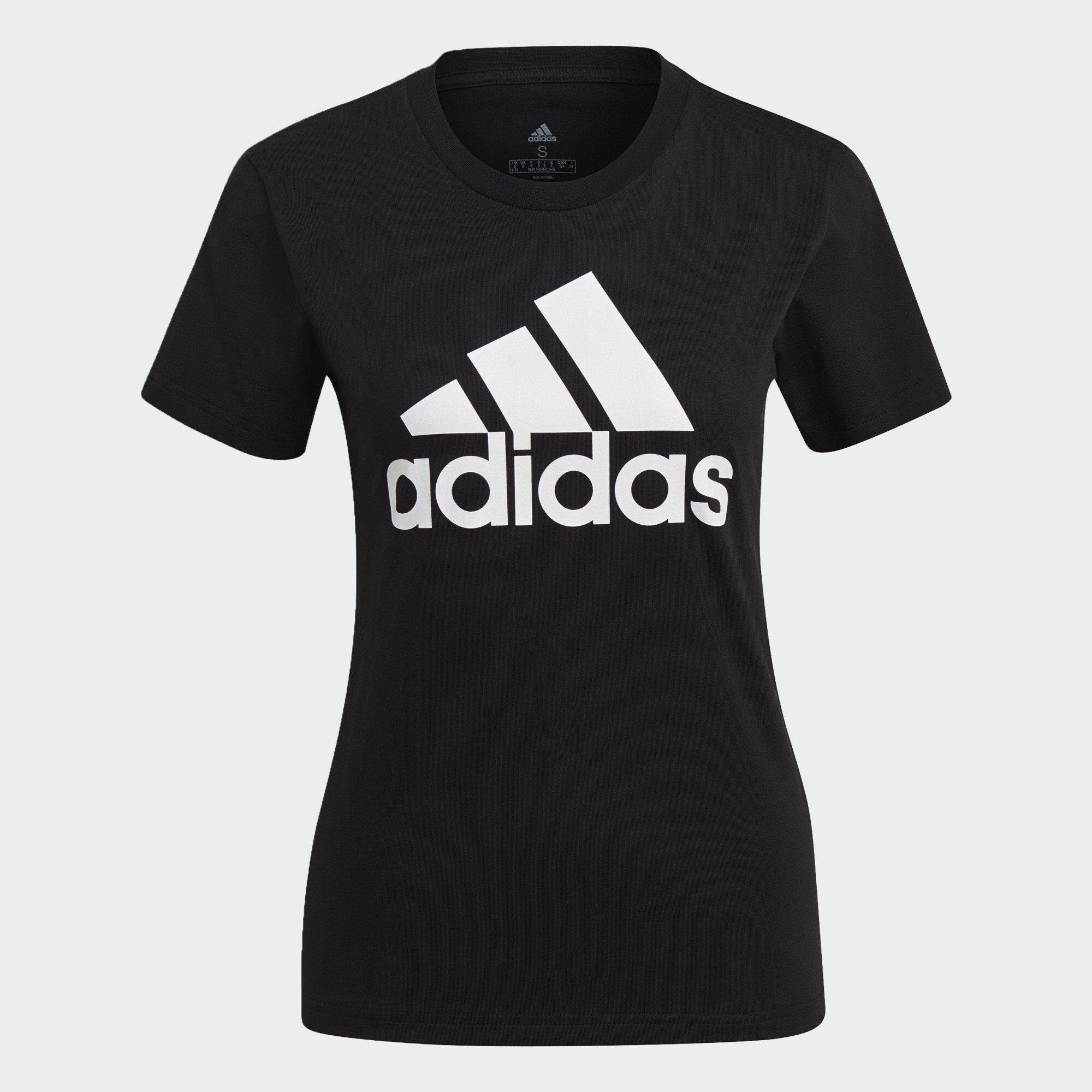 T-SHIRT Black White Sportswear T-Shirt LOGO / ESSENTIALS adidas LOUNGEWEAR