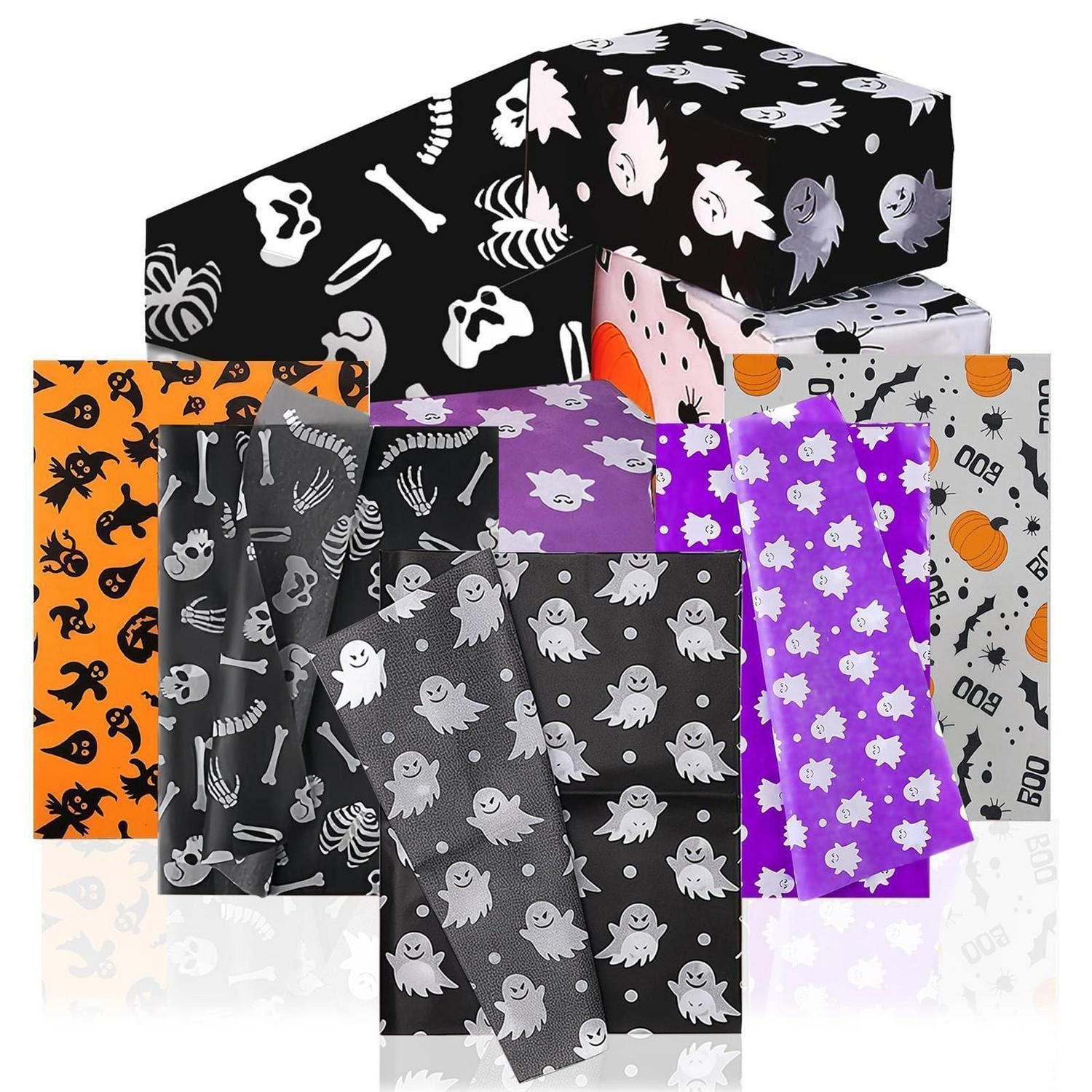 LuxusKollektion Geschenkpapier Seidenpapier Halloween 50 Blatt 5 Muster