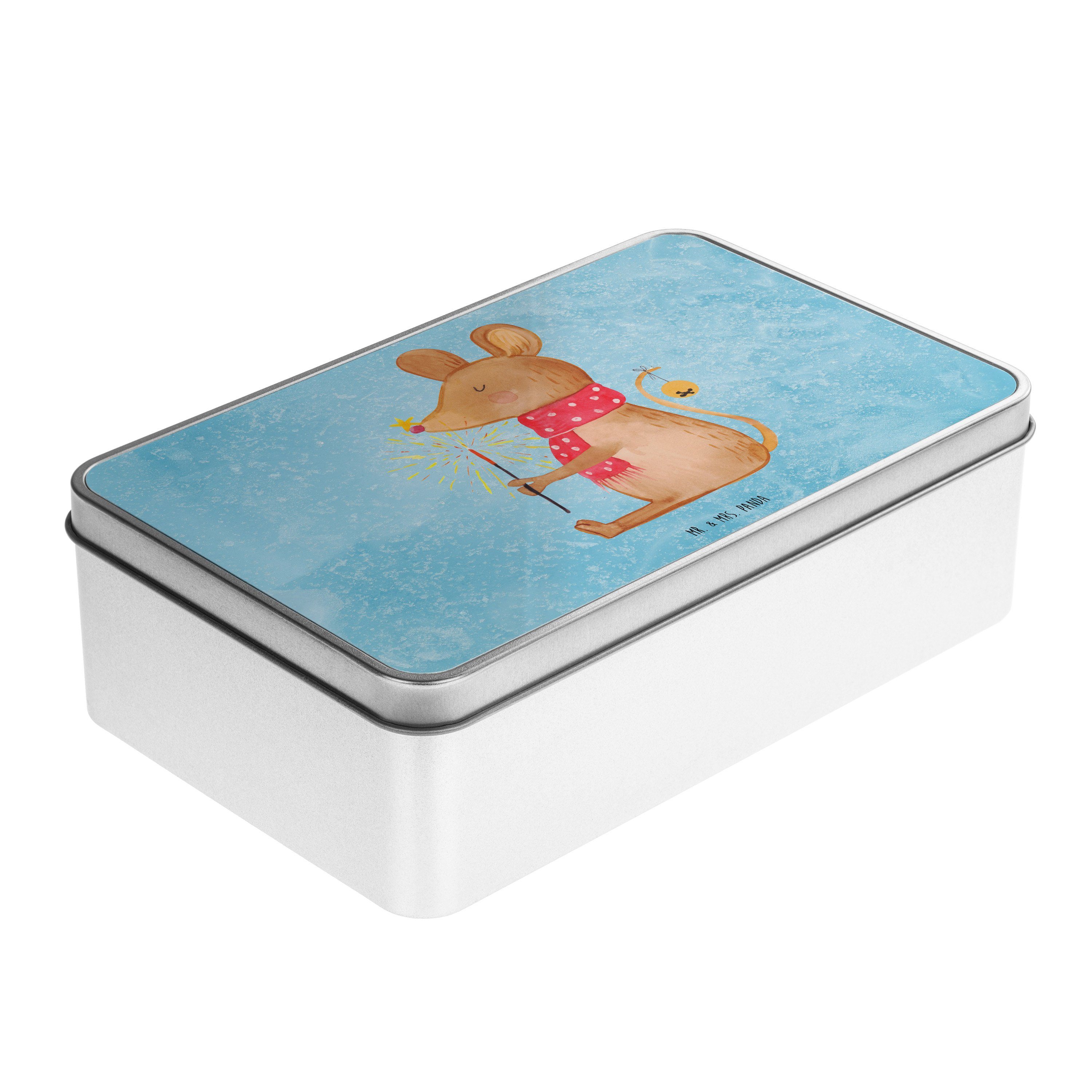 Aufbewahrungsbox & Dose - Weihnachtsmaus (1 Eisblau - Mrs. Geschenk, St) Mr. Panda Weihnachtsdeko,