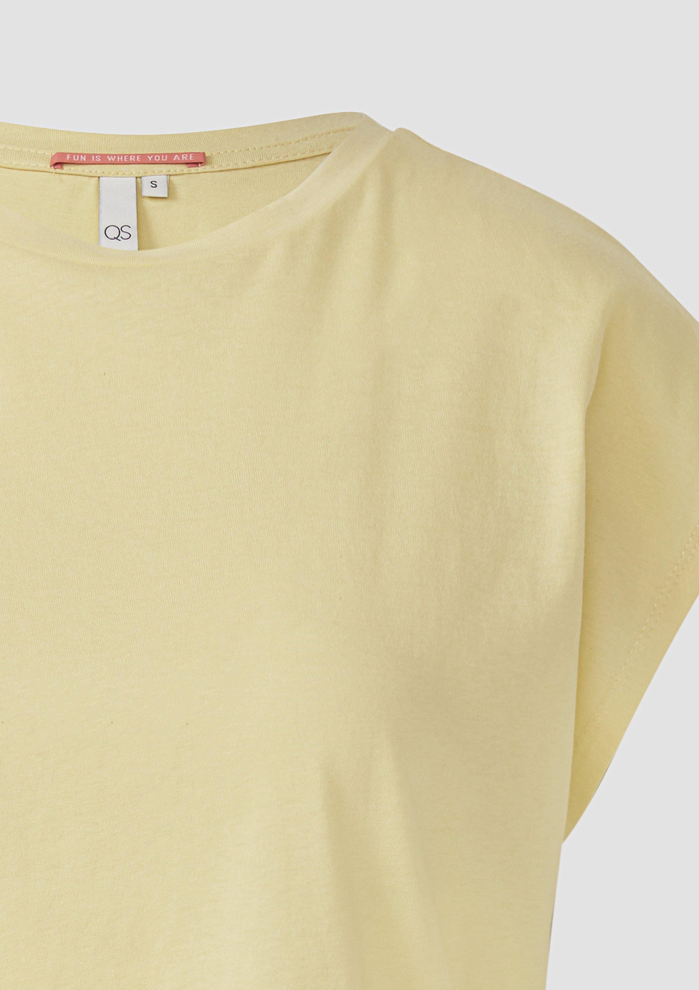QS Kurzarmshirt T-Shirt mit leicht überschnittenen günstig online kaufen