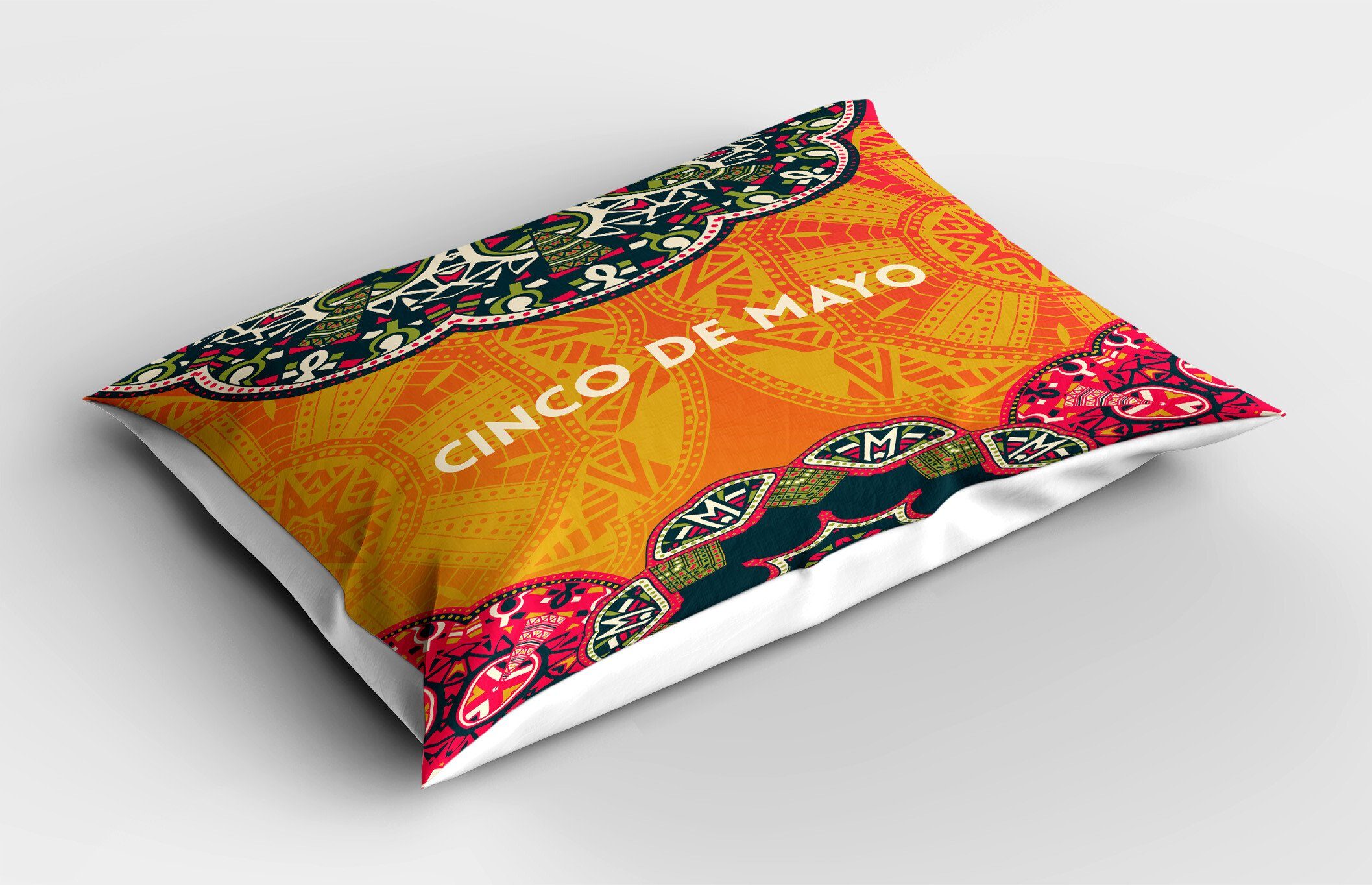spanisch Mayo (1 Kissenbezug, von Size King Abakuhaus de Kissenbezüge Stück), Dekorativer Motive Gedruckter Standard Cinco