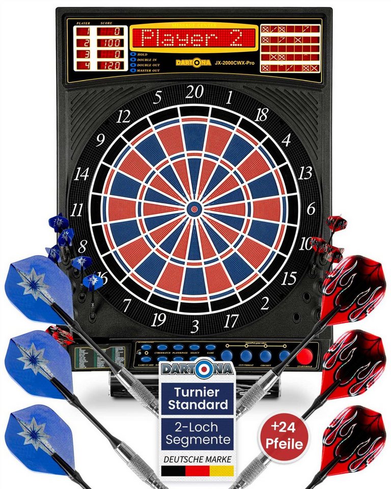 Dartona Dartautomat Elektronische Dartscheibe Dartona JX-2000 Turnier Pro