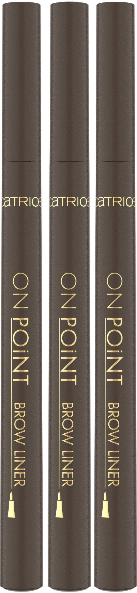 Zum supergünstigen Preis angeboten Catrice POINT Brow Augenbrauen-Stift ON 3-tlg., Dark wischfest Augen-Make-Up, Wow-Brows, Brown Liner 020,