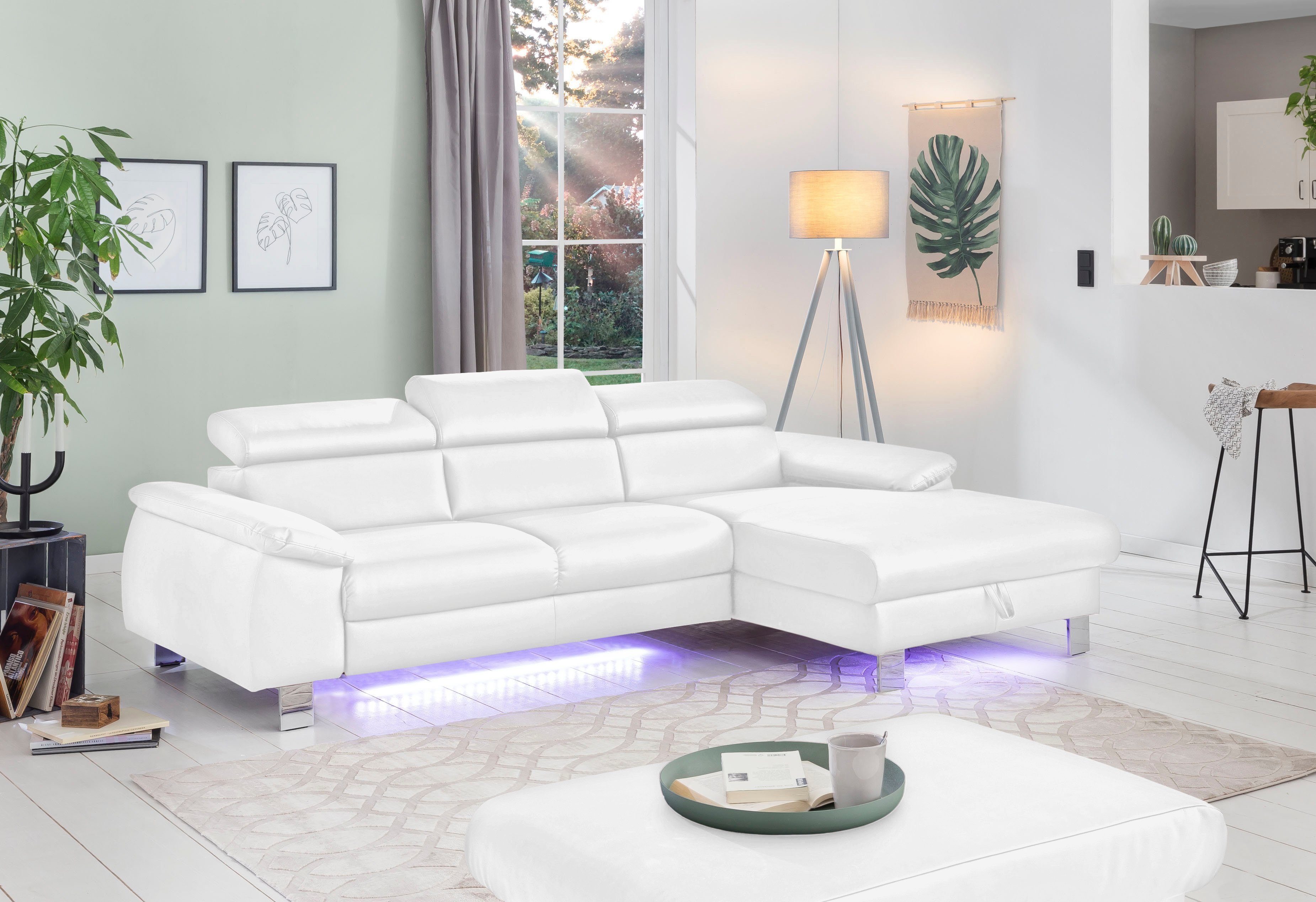 COTTA Ecksofa Komaris L-Form mit Kopfteilverstellung, günstig online kaufen