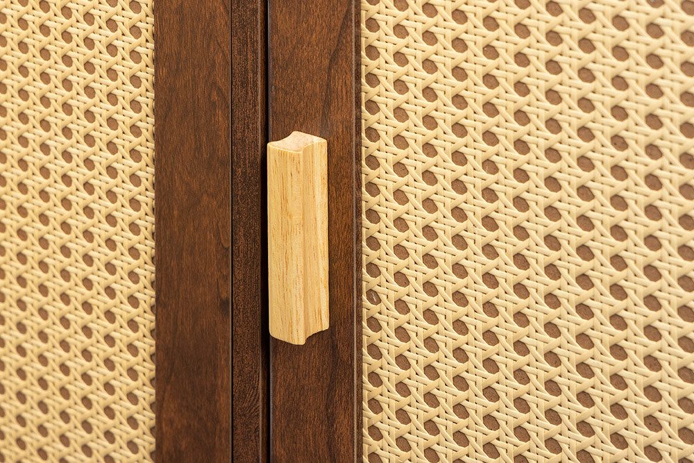 riess-ambiente Sideboard VIENNA 120cm braun · Retro-Kommode mit Wiener Geflecht und Stauraum (Einzelartikel, 1 St), 4 geschlossene Fächer · Wohnzimmer · Rattan  – Bild 5 von 5