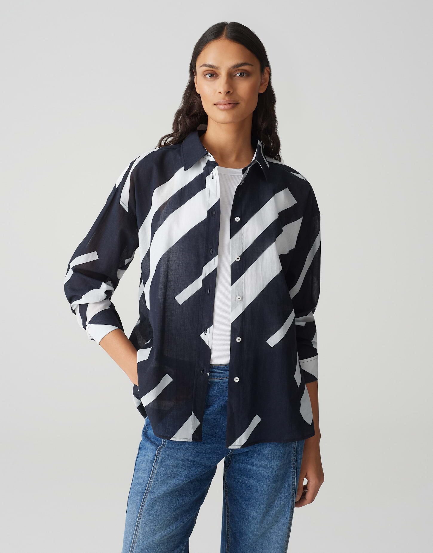 OPUS Hemdbluse FENLO STRIPE aus BCI Cotton günstig online kaufen