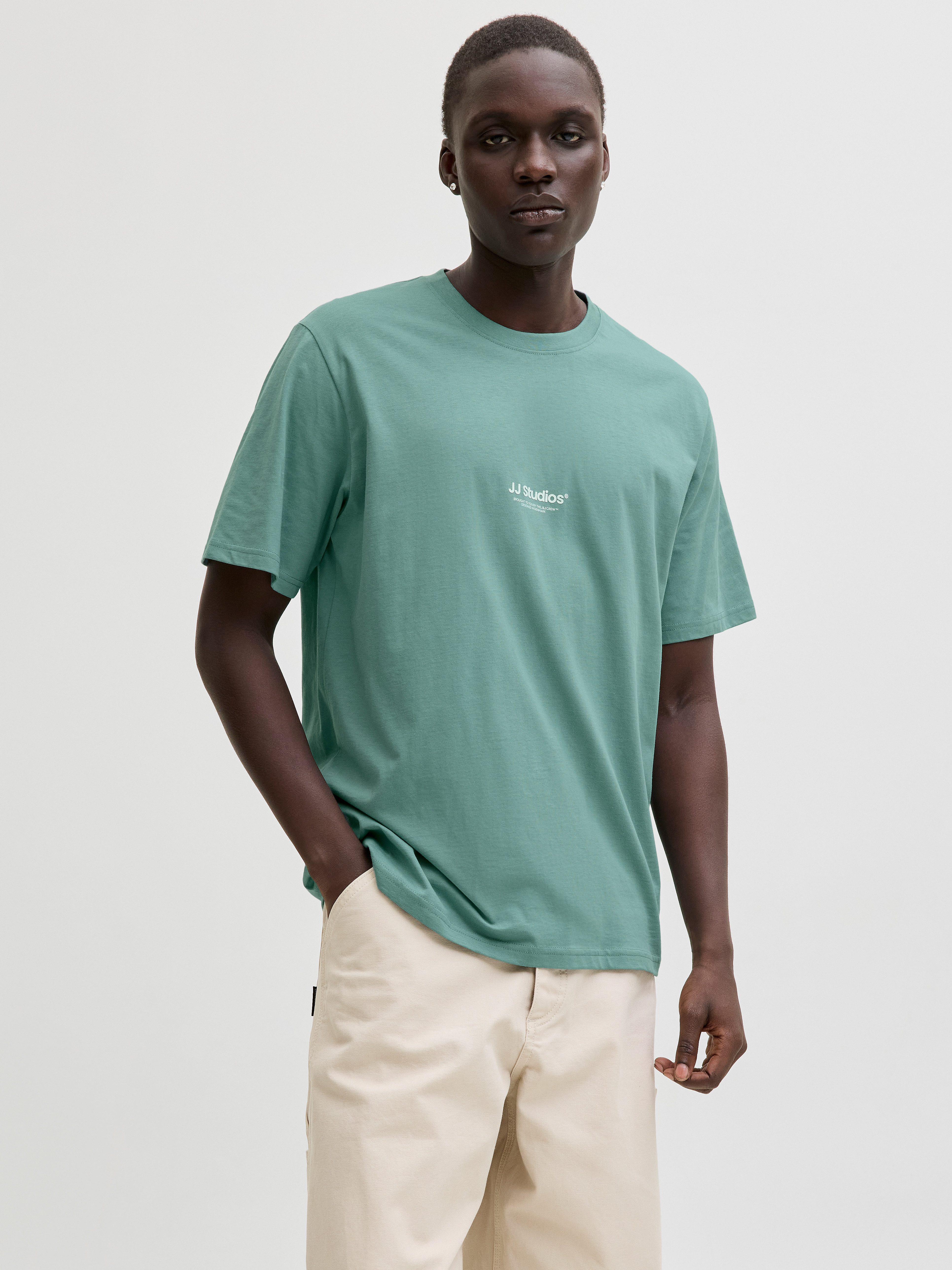 Jack & Jones T-Shirt JJESOHO TEE SS CREW NECK NOOS Baumwolle, relaxed fit