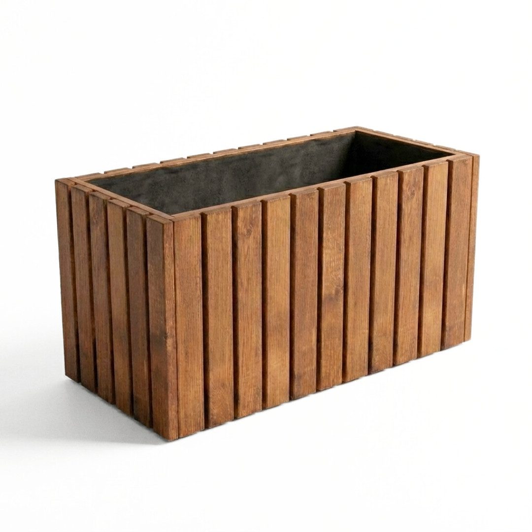 Mega-Holz Pflanzkübel Pflanzkübel Holz TAVO35 - Kiefer Blumenkasten für außen, massiv groß, 34/64/99/116x37x35 cm (BxTxH), Imprägniert, stabil