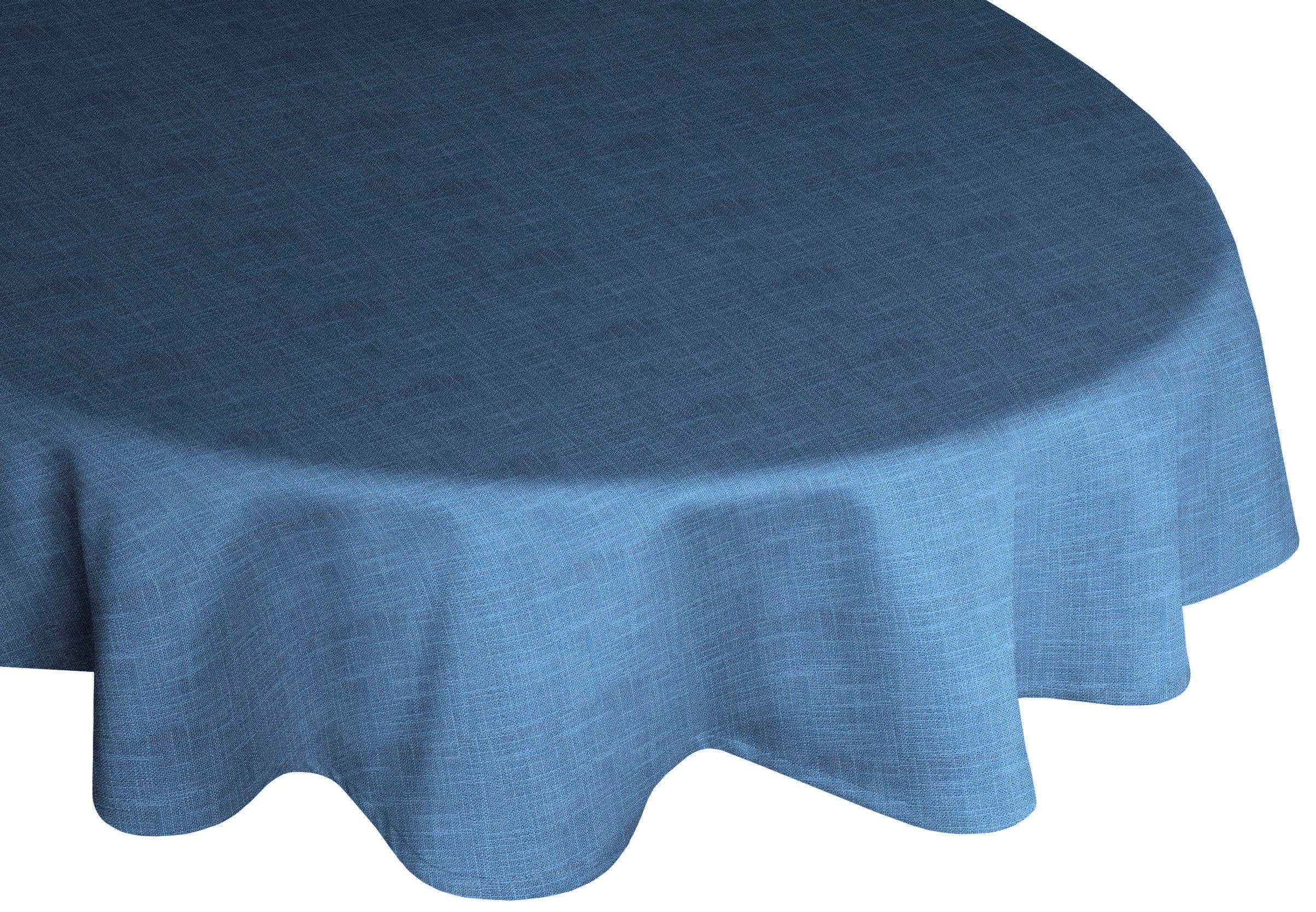 Wirth oval Tischdecke blau WIESSEE,