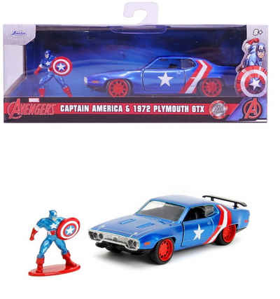 JADA Modellauto Modellauto Hollywood Rides Marvel Captain America Figur 1:32 253223024