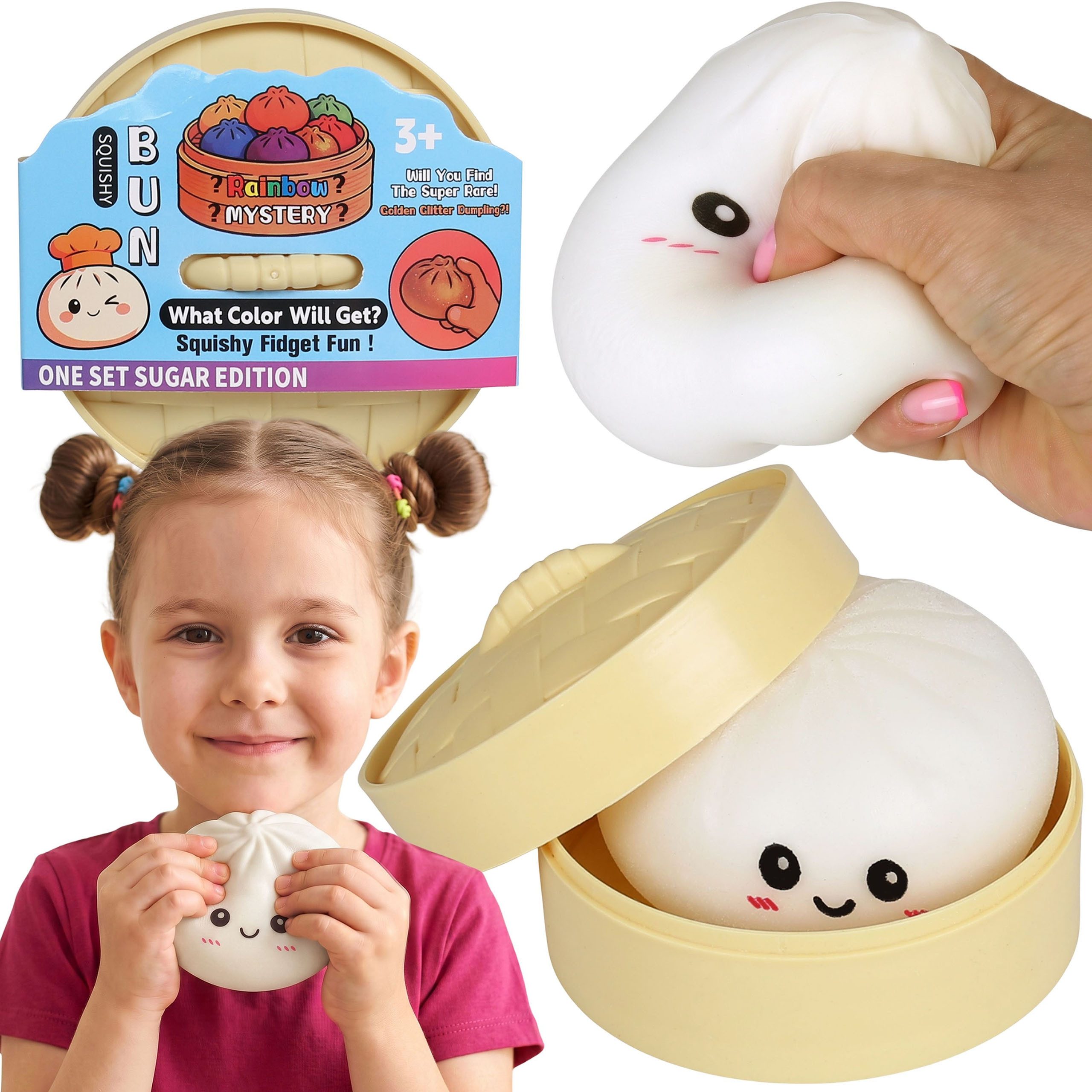 Sarcia.eu Anti-Stress-Ball Anti-Stress-DUMPLING Mystery mit Farbwechsel, SQUISHY in der Box