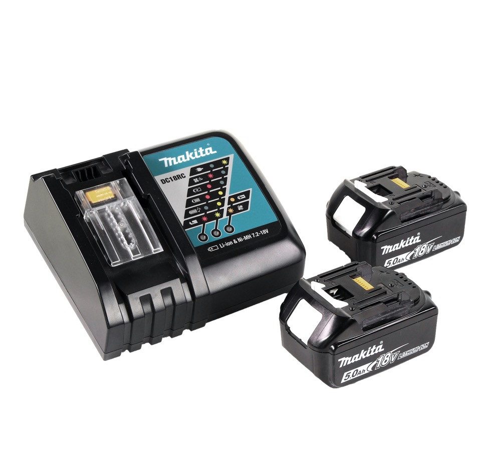 Makita Akkurasenmäher DLM 382 RT2 Akku Rasenmäher 36 V (2x 18 V) 38 cm 40 l + 2x Akku 5,0