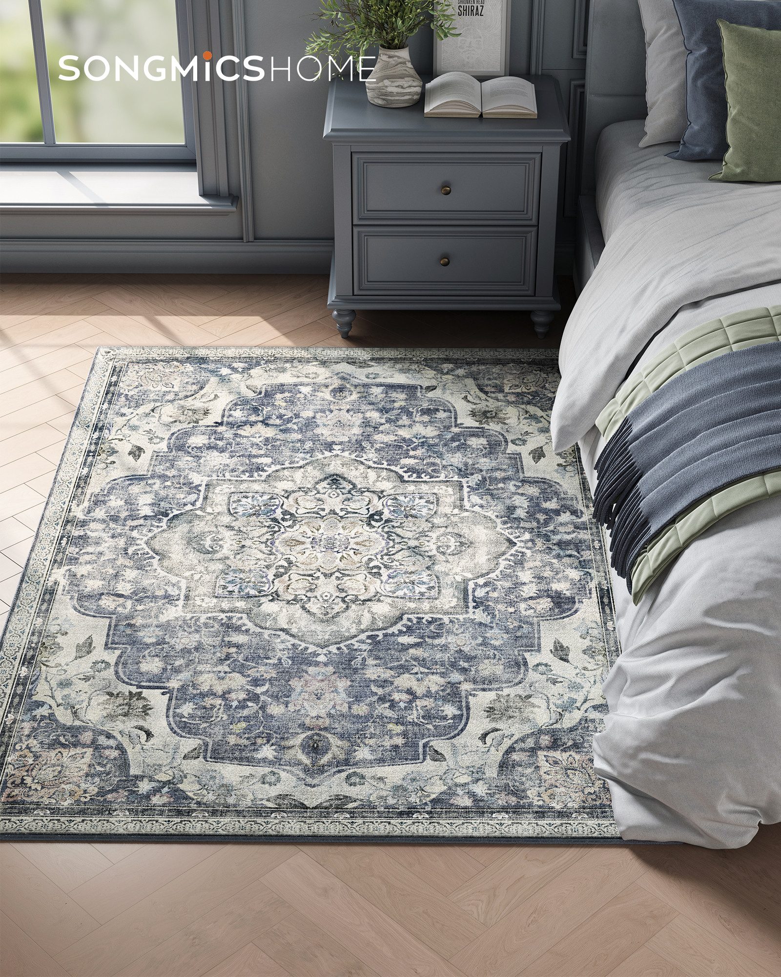 SONGMICS HOME Teppich Wohnzimmerteppich, rechteckig, Höhe: günstig online kaufen