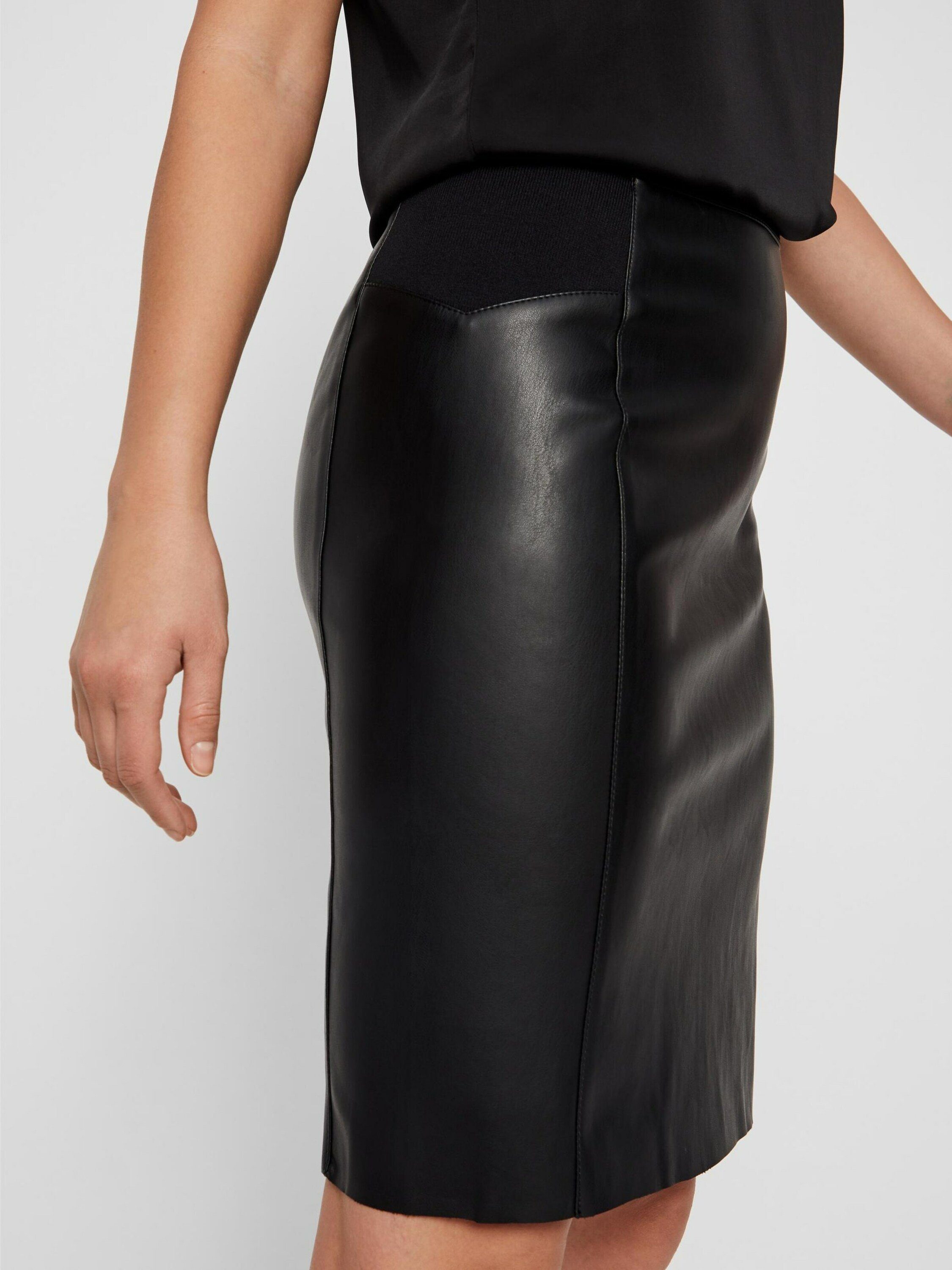 Vero Moda Lederimitatrock VMBUTTERSIA HW COATED SKIRT NOOS günstig online kaufen