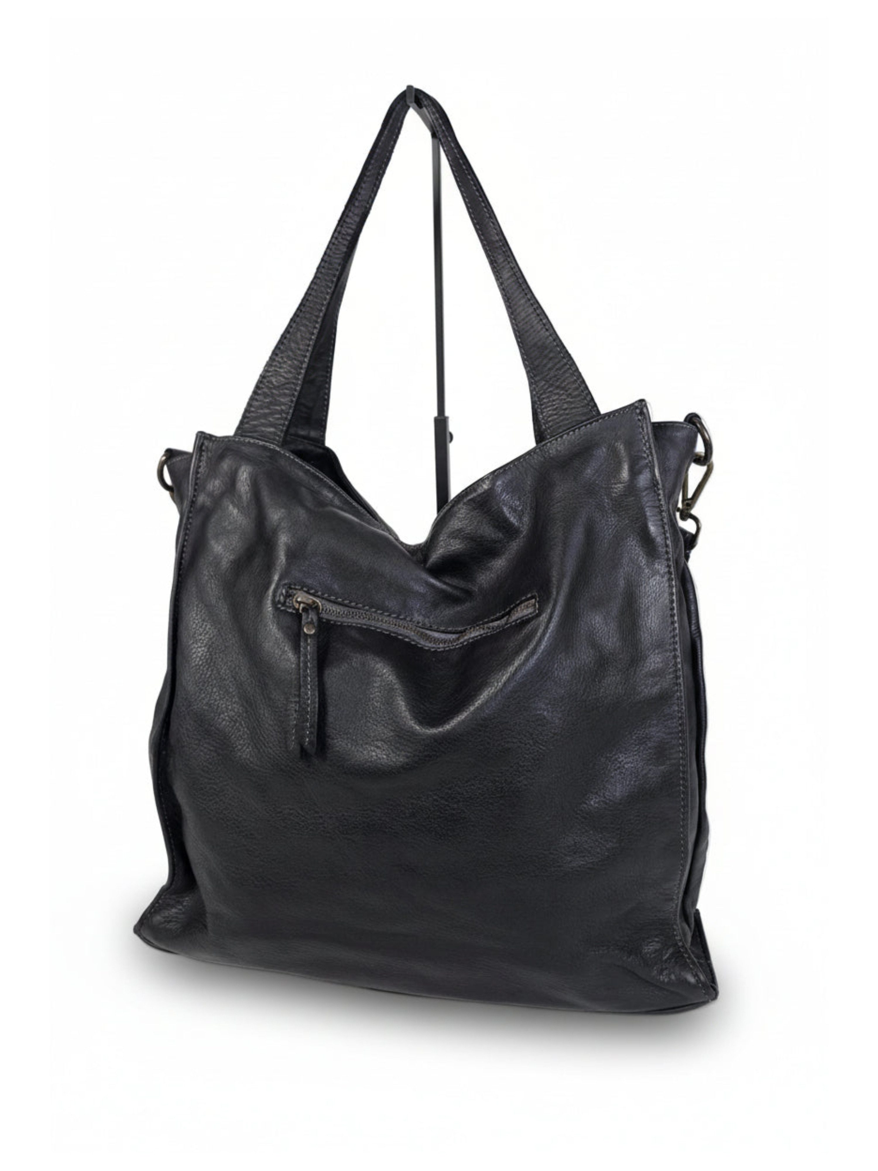 sanumi Tragetasche weicher italienischer Leder-Shopper