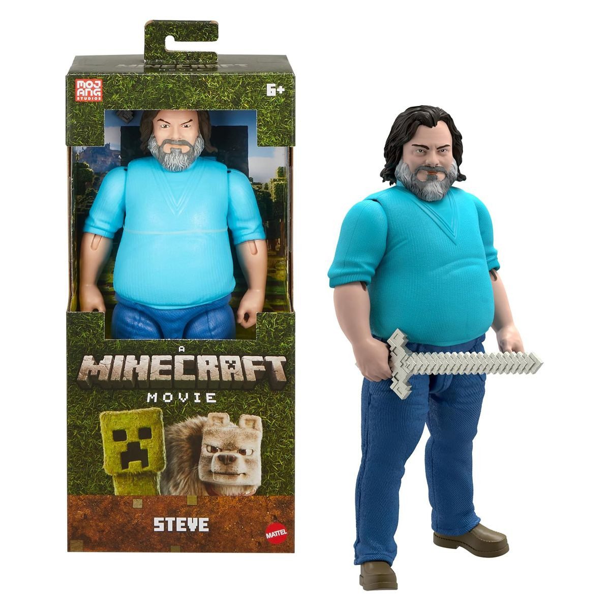 Mattel® Actionfigur Mattel JGG67 - Minecraft Movie - Mojang - Steve Actionigur, ca. 30cm