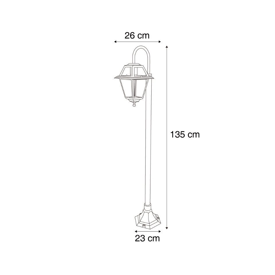 Qazqa Gartenleuchte Berta, ohne Leuchtmittel, Neutralweiß, QAZQA Laterne außen, e27, Grün, Aluminium, classic-antique