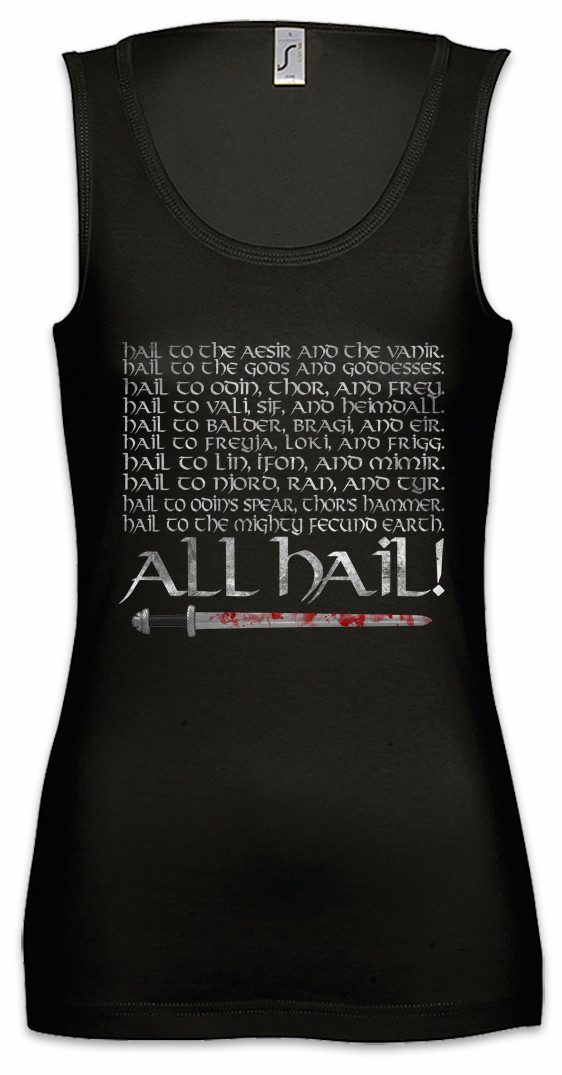 Tanktop All Hail Ärmelloses Damen T-Shirt Viking Vikings Wikinger Thor Odhin