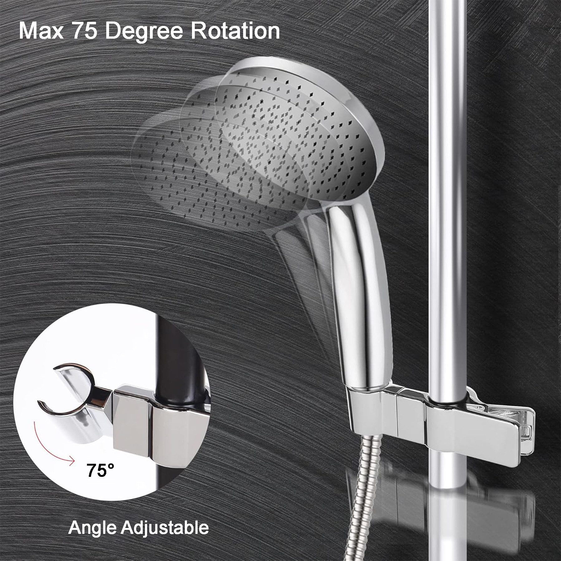 Mutig Handbrause Handbrause Halterung 18-38 mm Verstellbarer Ø, Duschbrause günstig online kaufen