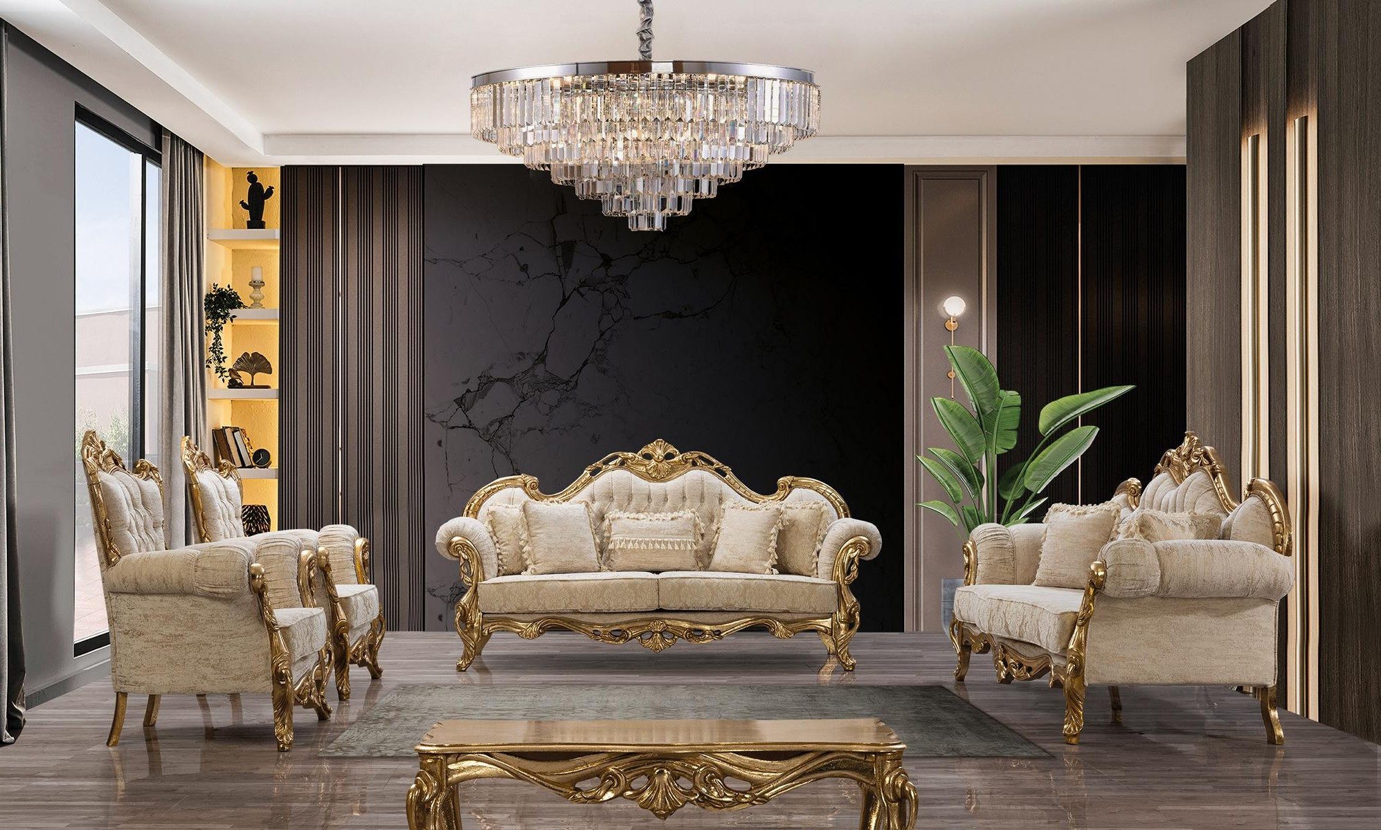 Xlmoebel Polstergarnitur Sofagarnitur 3311 Design Sofa Sitz Set Luxus Couchen Klassiker, (Polstergarnitur, 5-tlg., Sofagarnitur 3311 Design Sofa Sitz Set), Made in Europa