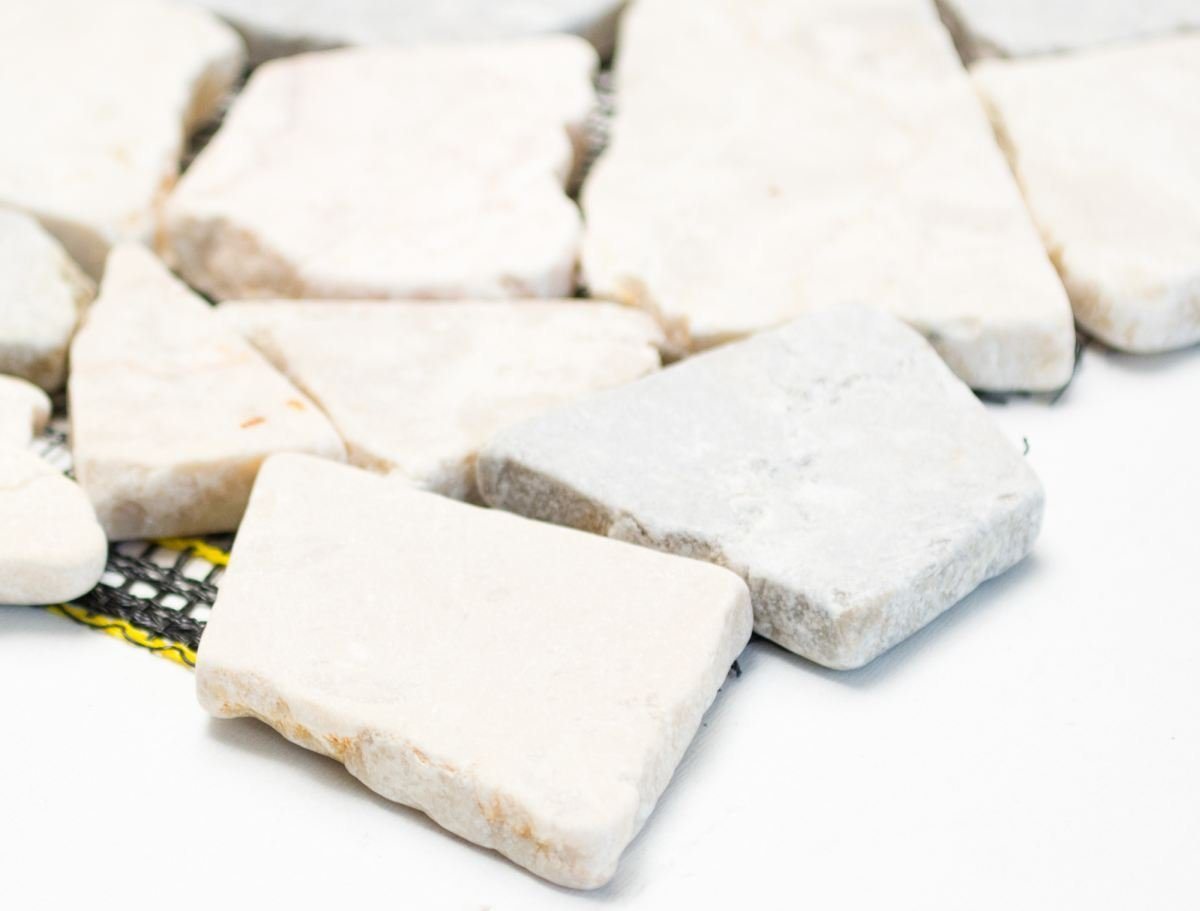 Thumbnail - Mosani Mosaikfliesen Bruch Marmormosaik Mosaik mix grau beige matt / 10 Matten