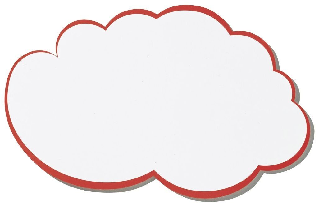 FRANKEN FRANKEN Moderationskarte Wolke, 420 x 250 mm, weiß mit  Monitor-Halterung