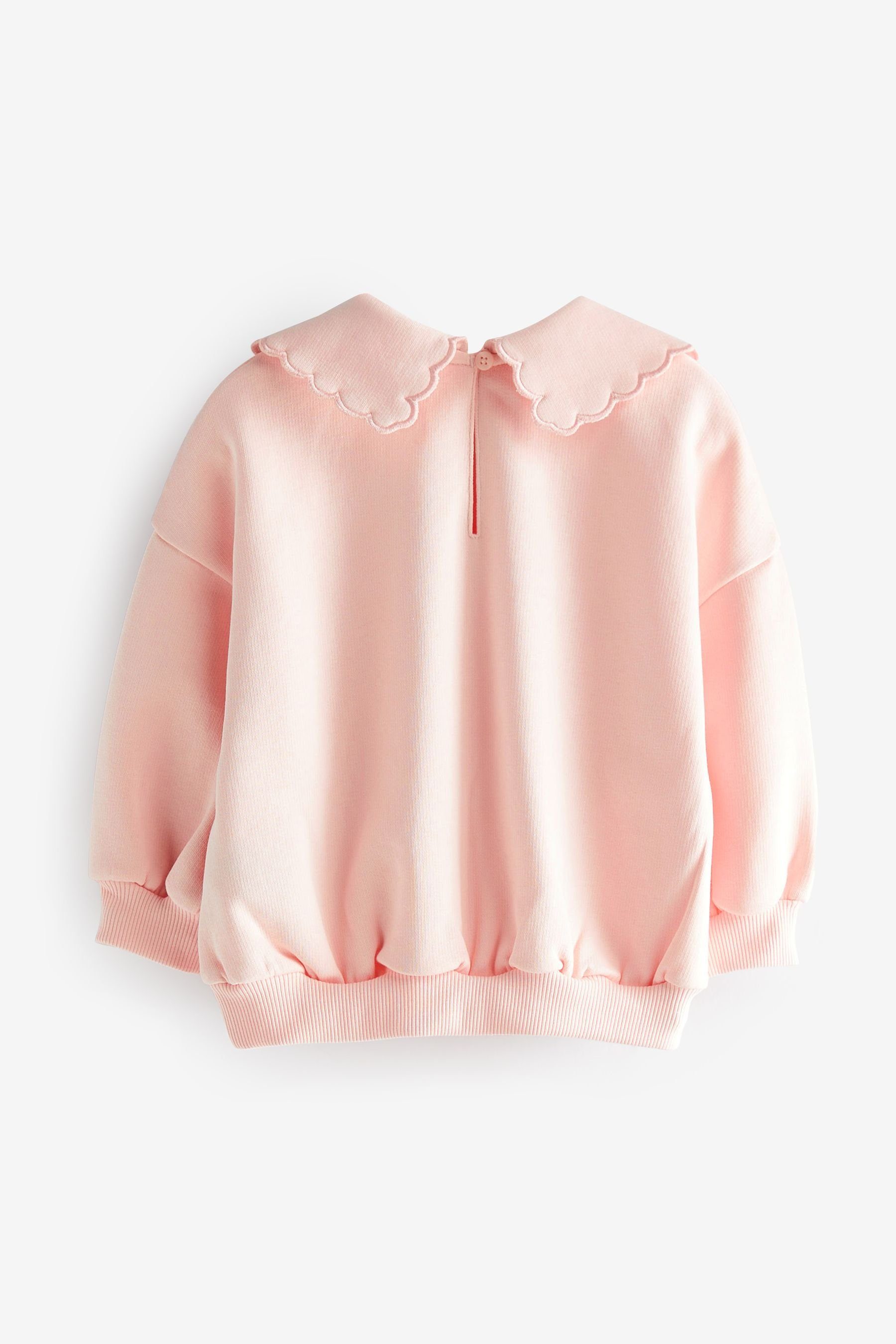 Next Pink Sweatshirt (1-tlg) Kragen mit Sweatshirt