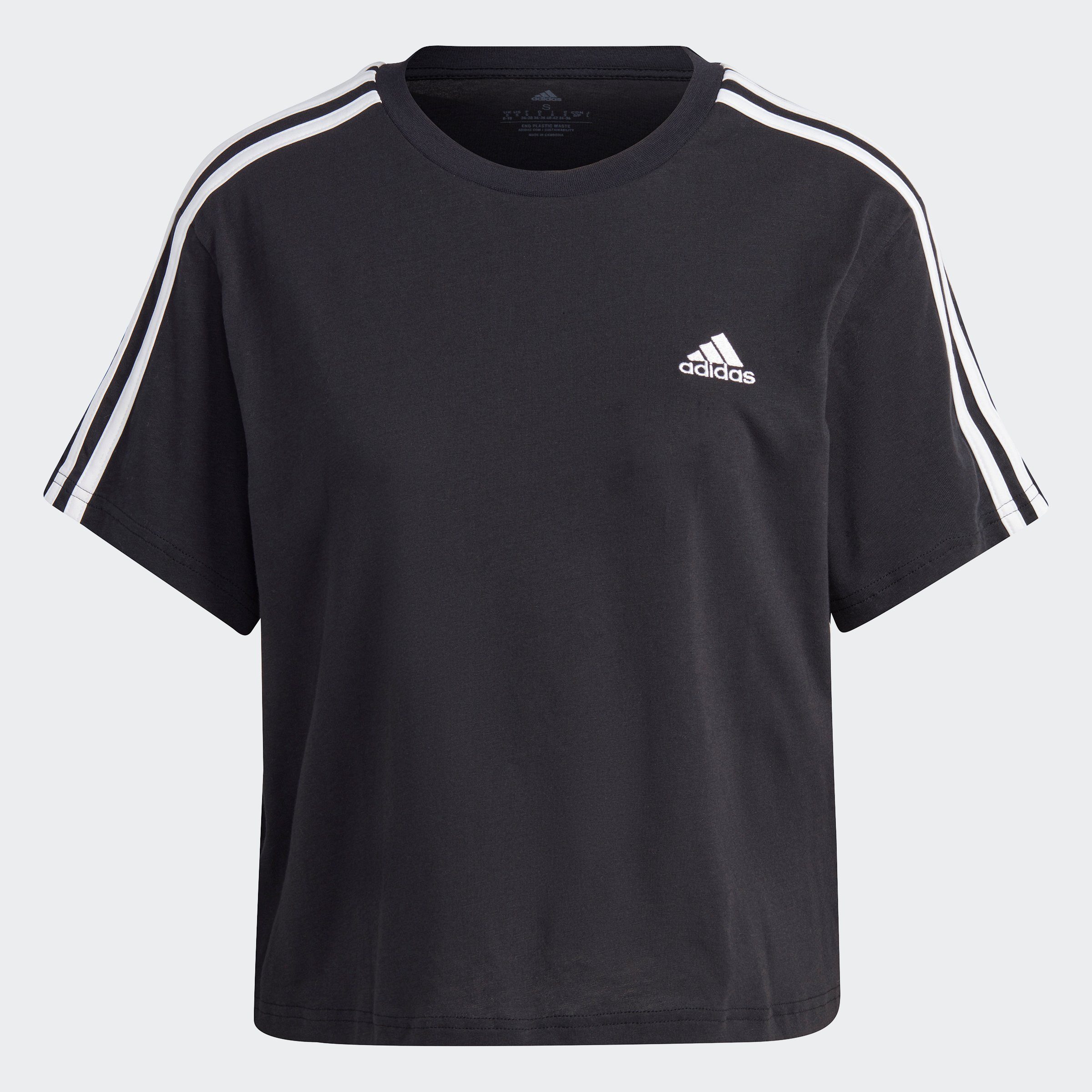 adidas W T-Shirt TOP CR Black 3S Sportswear White /