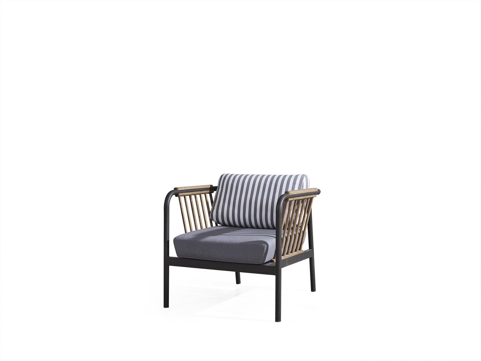 JVmoebel Sessel Blau Sessel Design Sitzer Luxus Textil Sitzer Luxus (Sessel), Made in Europe