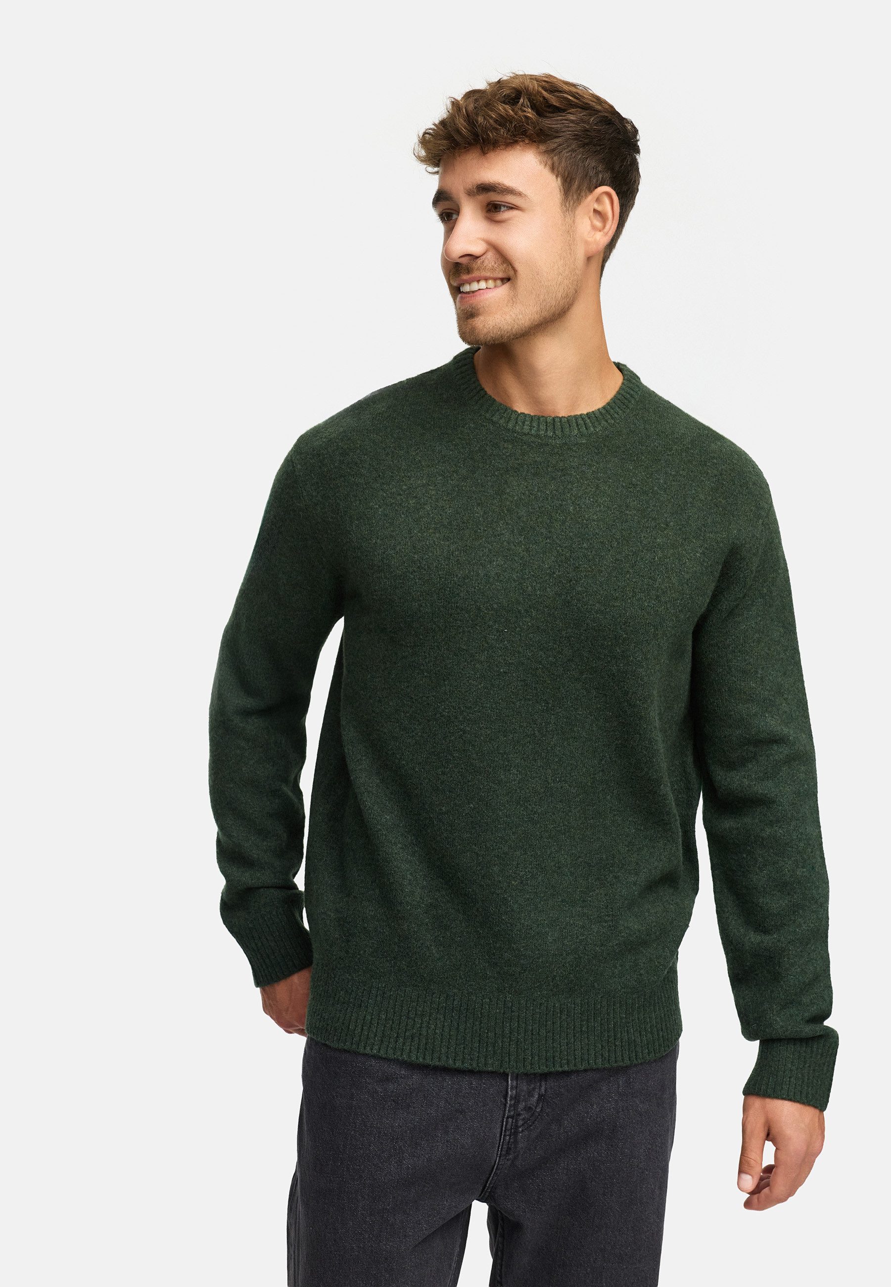 Indicode Strickpullover Herren INTrax O-neck Feinstrickpullover Klassischer günstig online kaufen