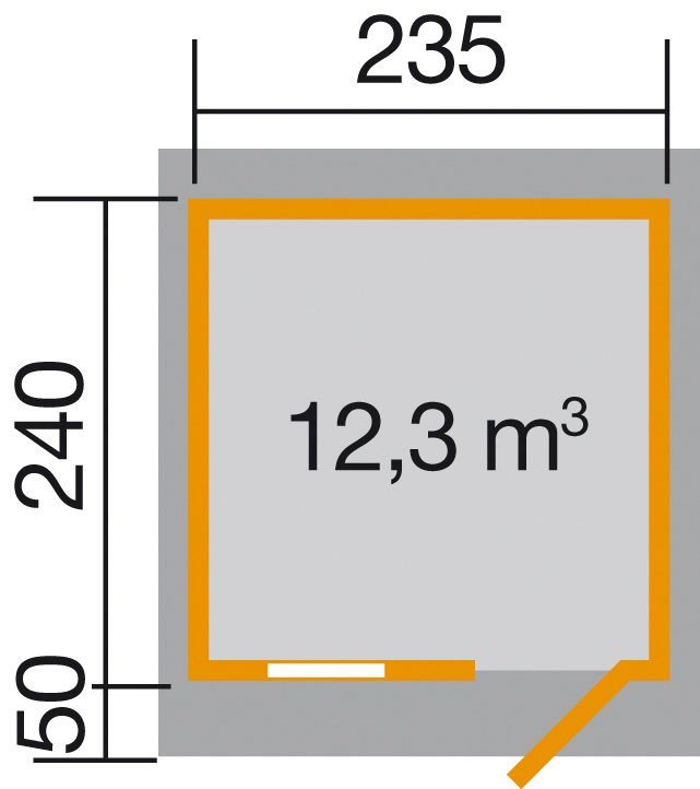 weka Gartenhaus 280x311 BxT: Gr.2, 170 cm