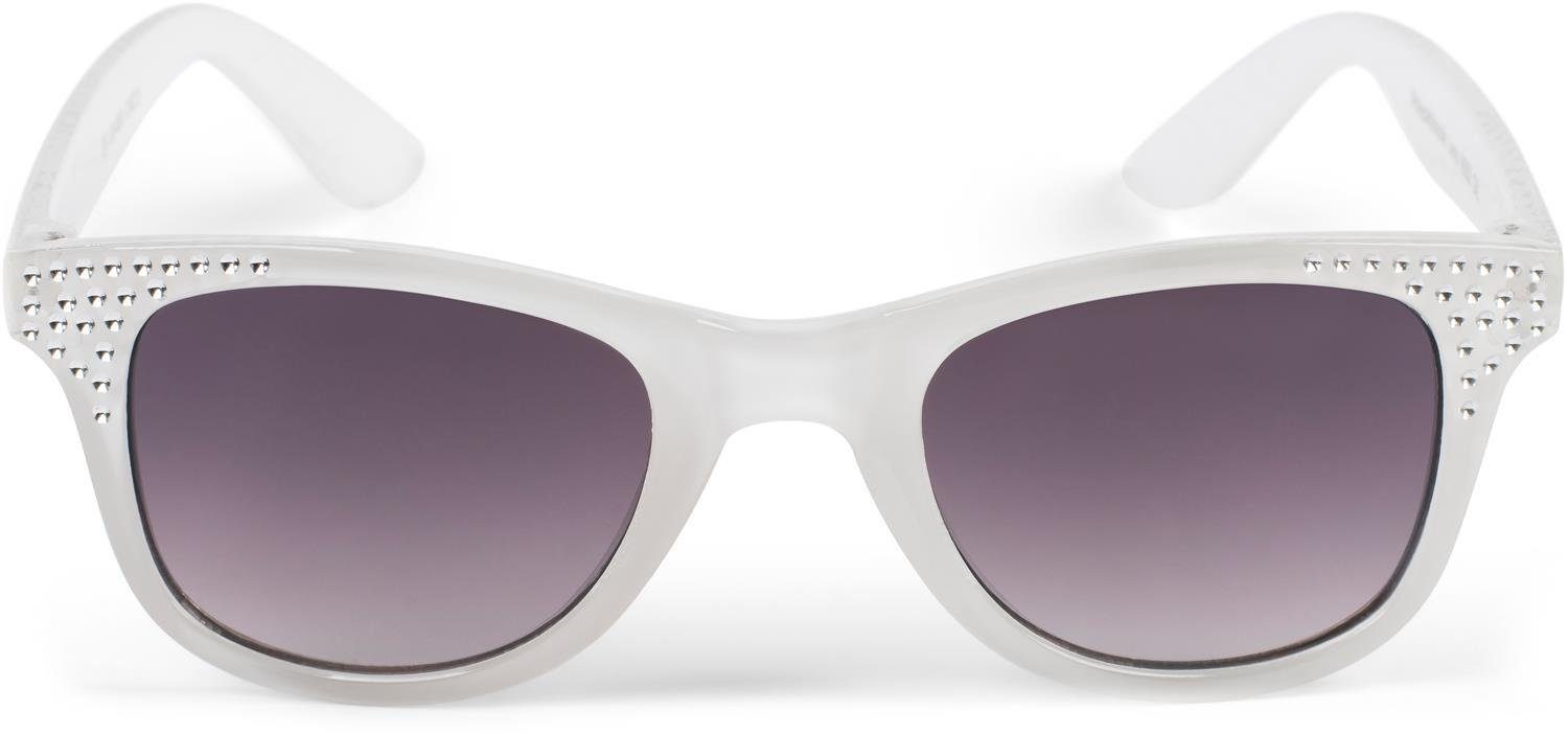 styleBREAKER Sonnenbrille (1-St) Getönt Gestell / Grau Verlauf Glas Weiß
