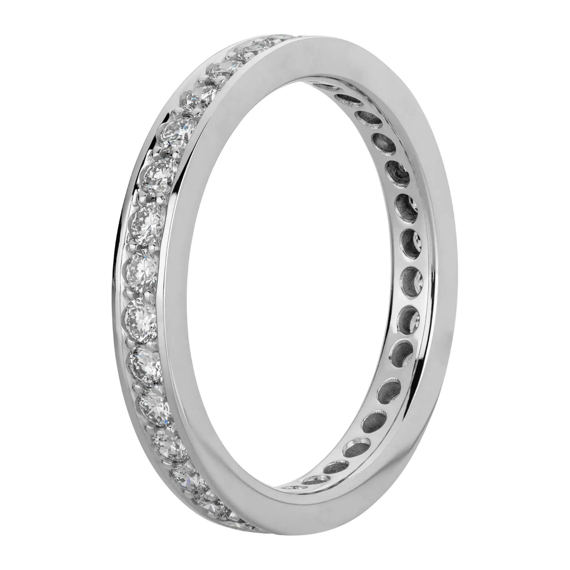 LYOMI Fingerring 585/- Weißgold Memoire synth. Diam. 0,90ct.