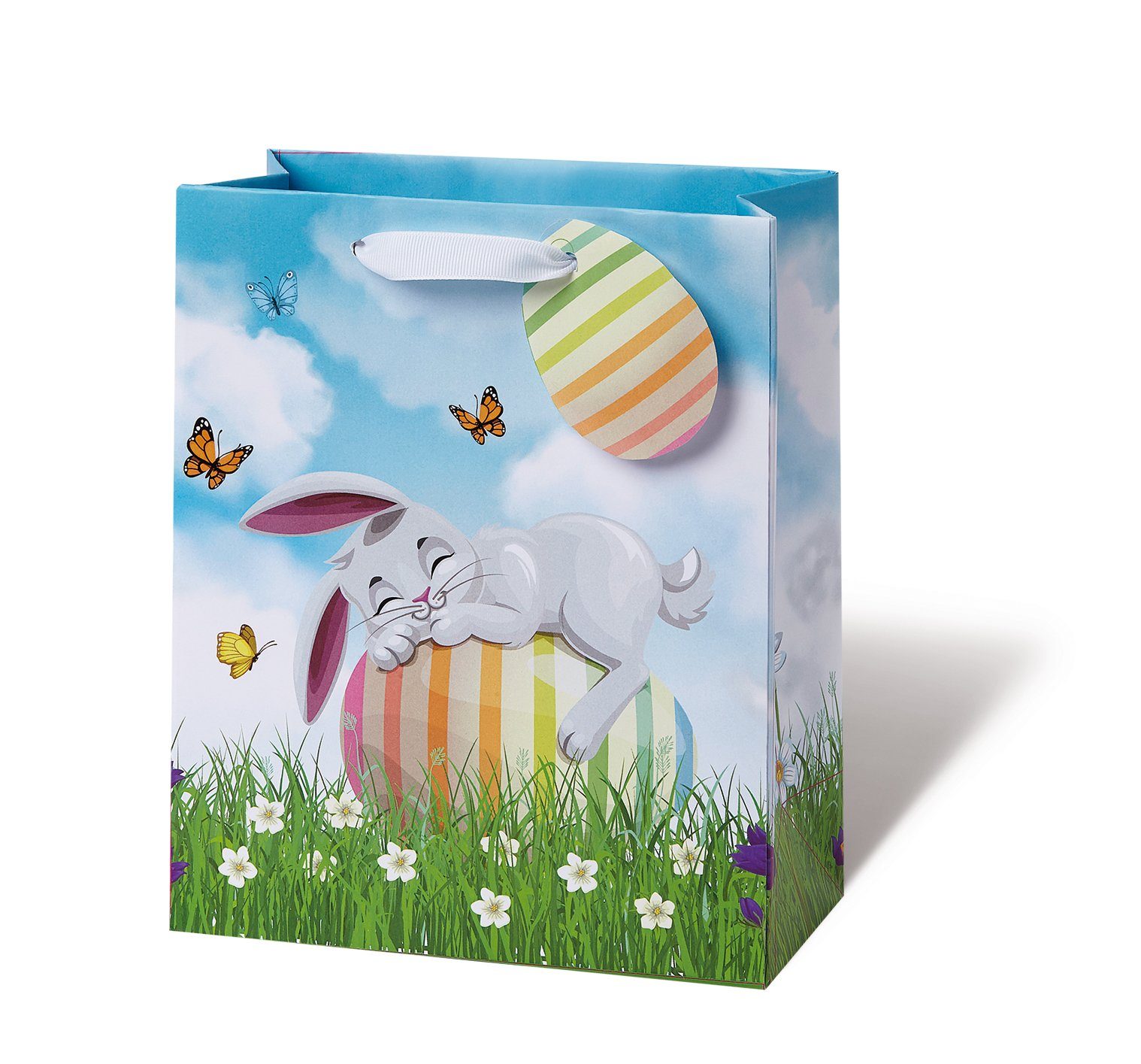 BSB Grußkarten Geschenktasche - medium A5-Format - Hase und Ei - Ostern