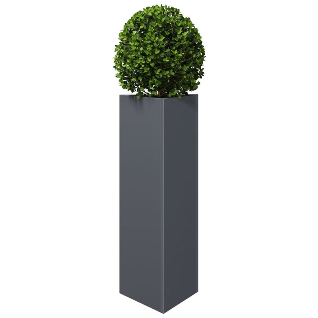 vidaXL Blumentopf Pflanzkübel Anthrazit Dreieckig 30x26x75 günstig online kaufen