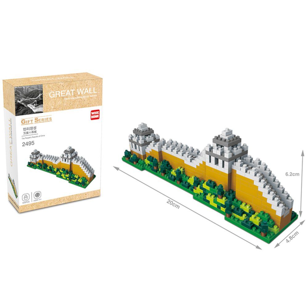 Tinisu Chinesische Mauer China Wahrzeichen Modell LNO Micro-Bricks Konstruktions-Spielset