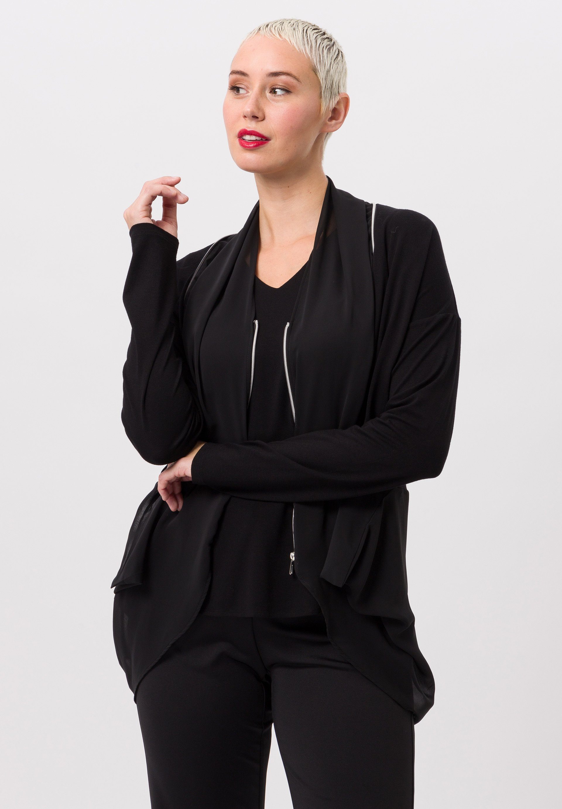 Langjacke mit Schalkragen
