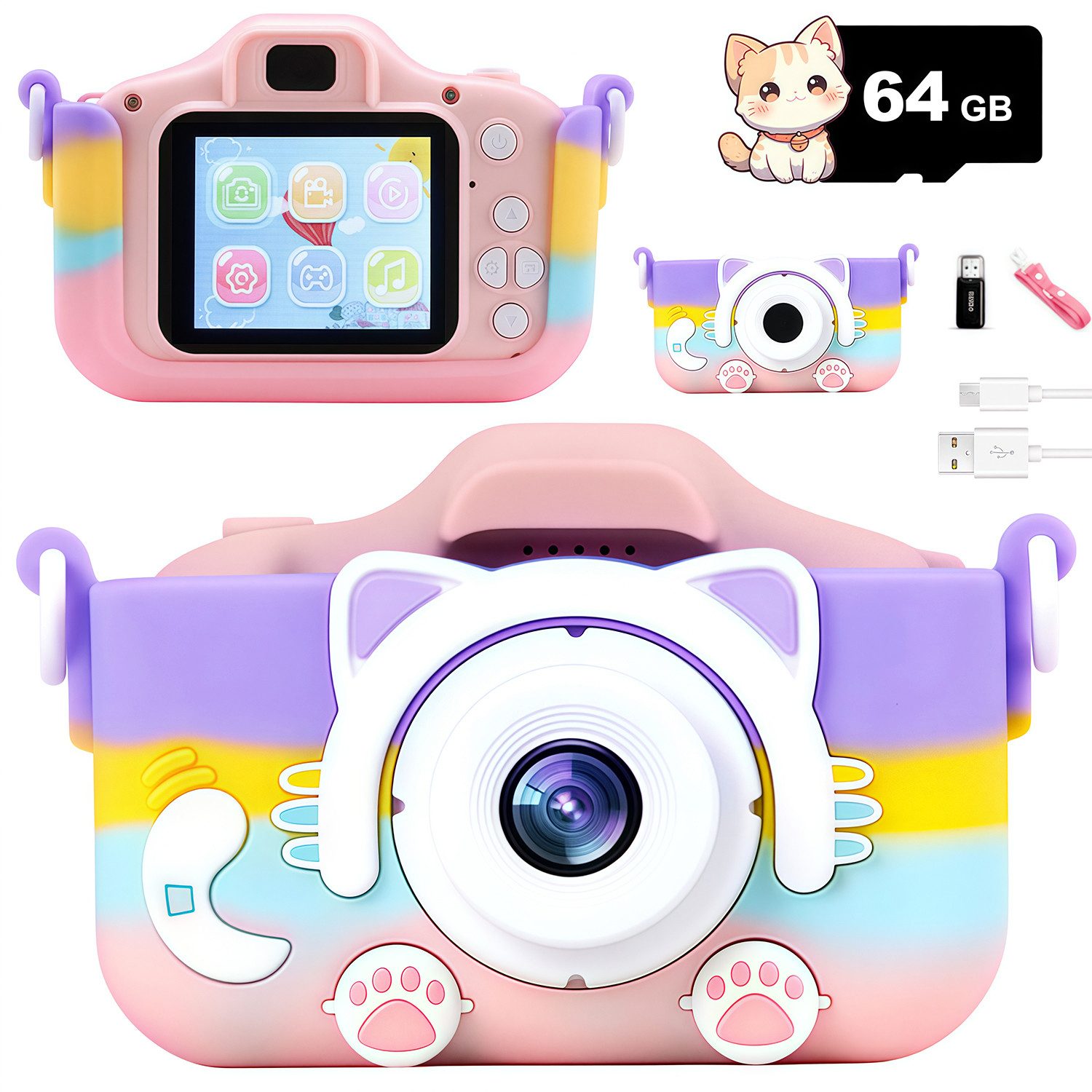 Kinderkamera Spielzeug-Kamera Anti-Drop Selfie Digital Video Kamera Kinderkamera