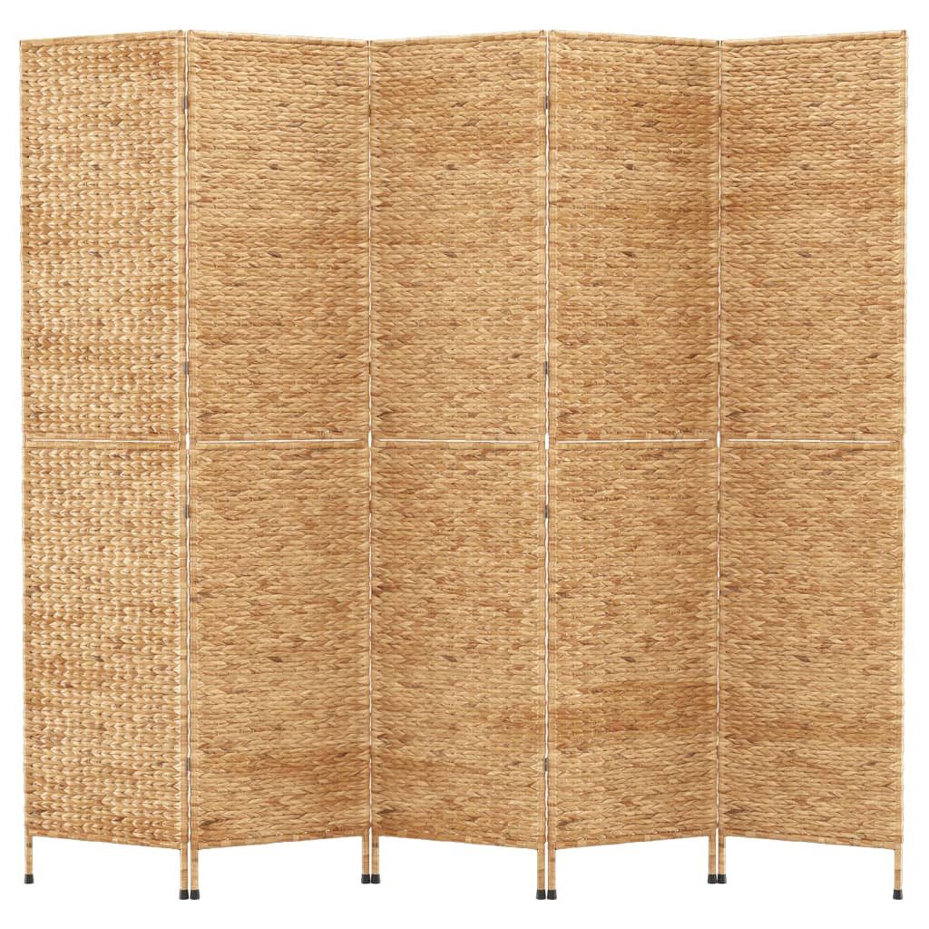 vidaXL Raumteiler Paravent 5-tlg. 205x180 cm Wasserhyazinthe, 1-tlg.