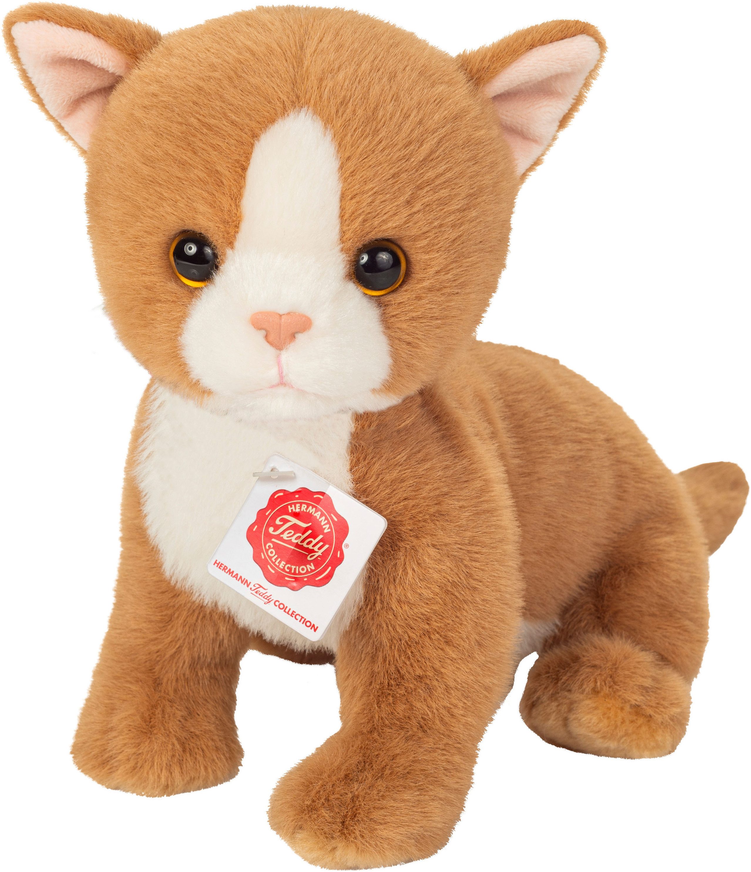 Teddy Hermann® Kuscheltier Babykatze rot 24 cm