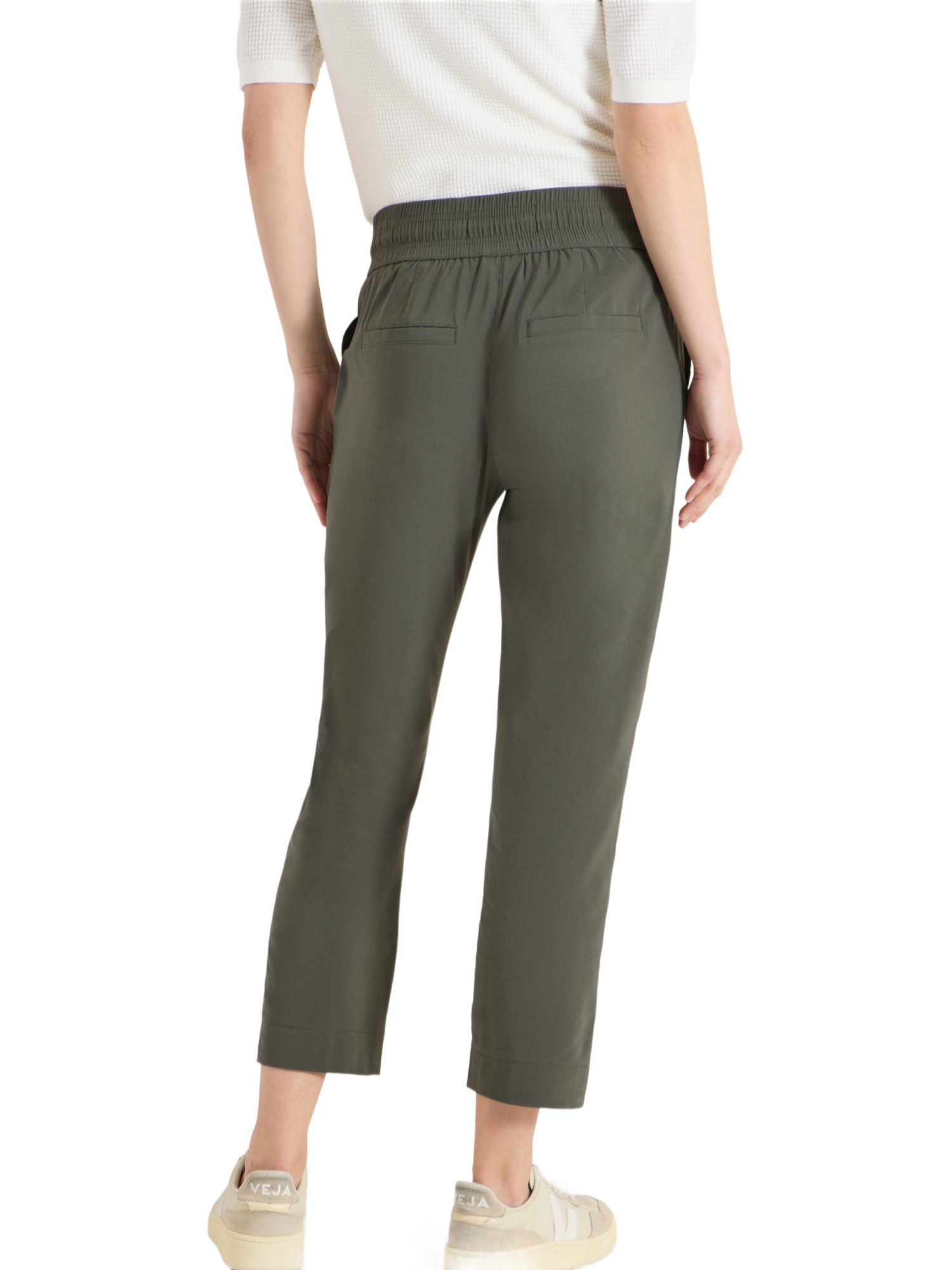 CECIL Stoffhose grün, Casual, Baumwolle, Unifarben, Regular Fit, Mittel