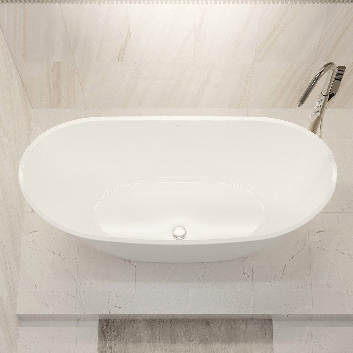 Bernstein Badewanne BELLAGIO 2.0, Doppelwandig, vormontierter Ablauf, zwei Rückenlehnen