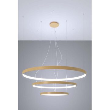 etc-shop LED Pendelleuchte, Pendelleuchte Esszimmerlampe Hängelampe Deckenleuchte Gold 150W