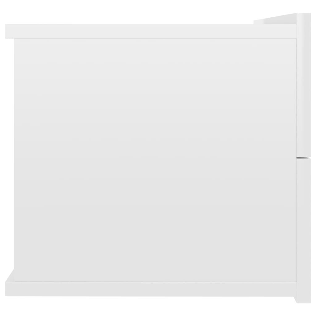 Hochglanz-Weiß vidaXL cm Nachttisch (1-St) Holzwerkstoff Hochglanz-Weiß 40x30x30 | Hochglanz-Weiß Nachttisch