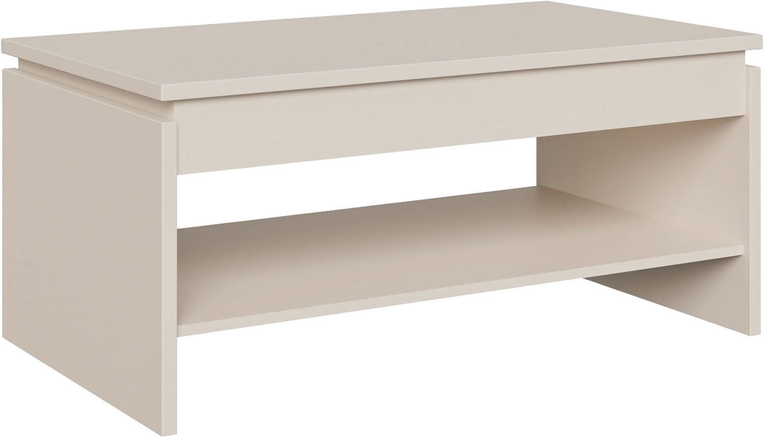 FORTE Couchtisch Couchtisch, Ablage, Stauraum, als Esstisch nutzbar, höhenverstellbar, B/H/T 100/45,7/56 cm