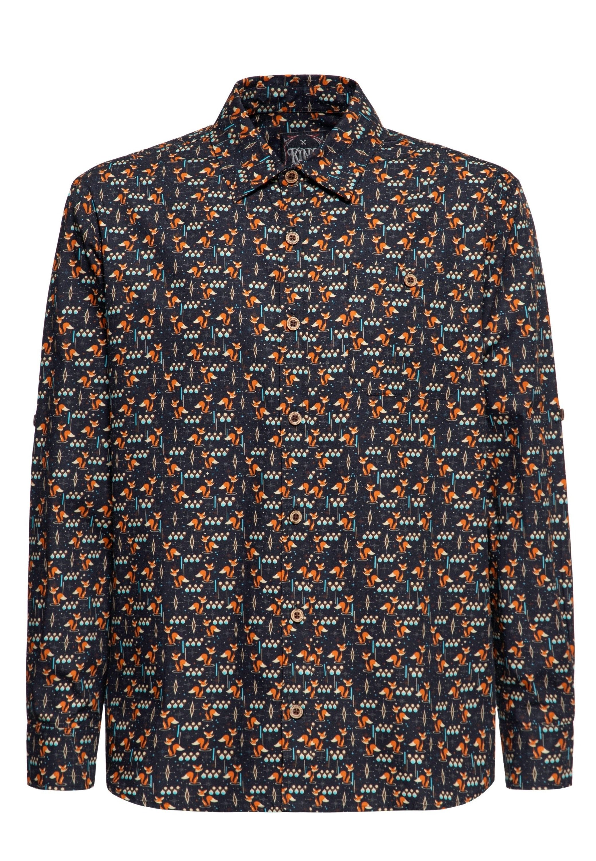 KingKerosin Langarmhemd Foxy mit Allover-Print